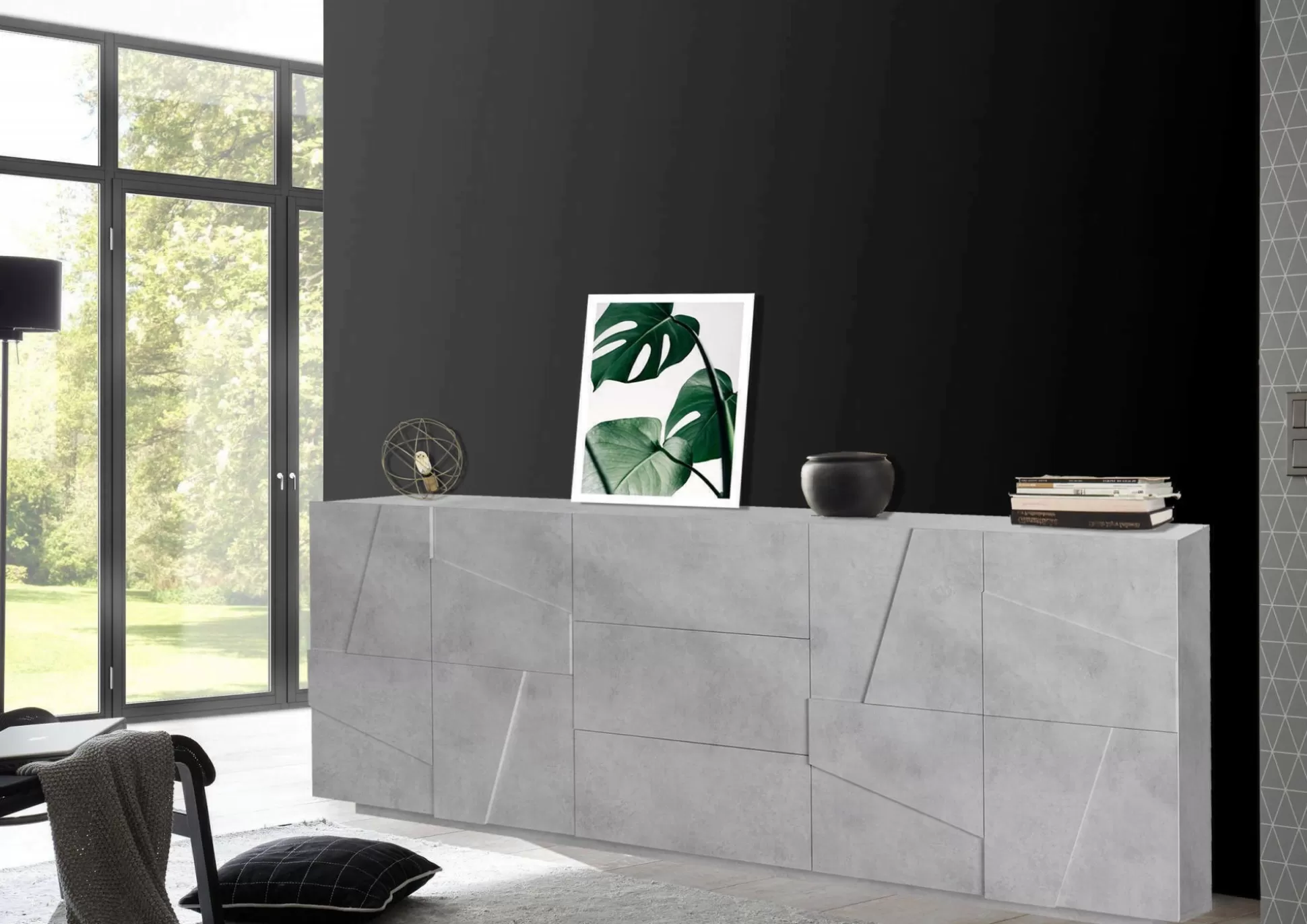 Dmora Credenze<Credenza Zeus, cm 224x44h86,