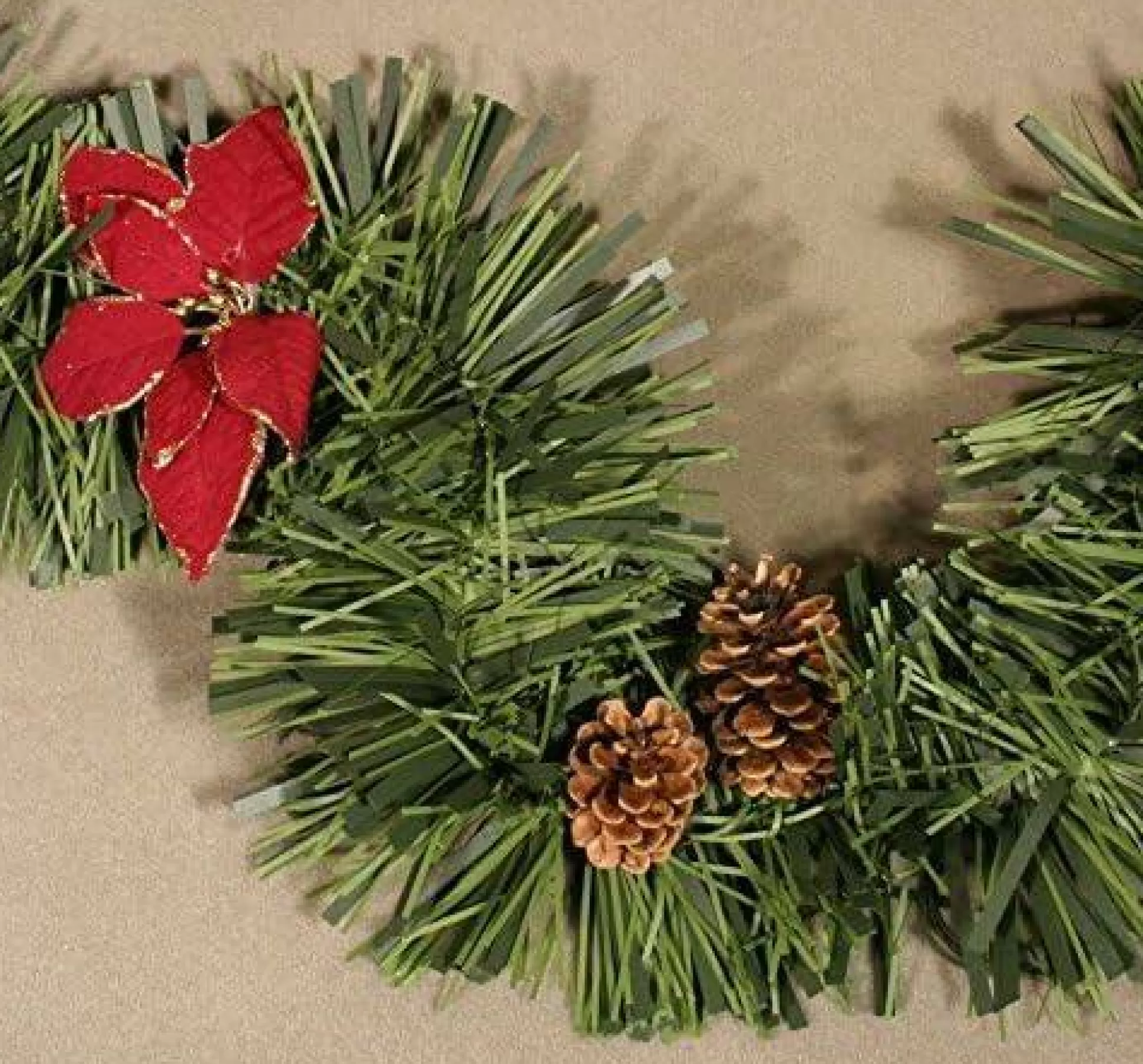 Dmora Decorazioni<Decorazione da Natale Villorba, 500x15 h15 cm, Verde e Rosso
