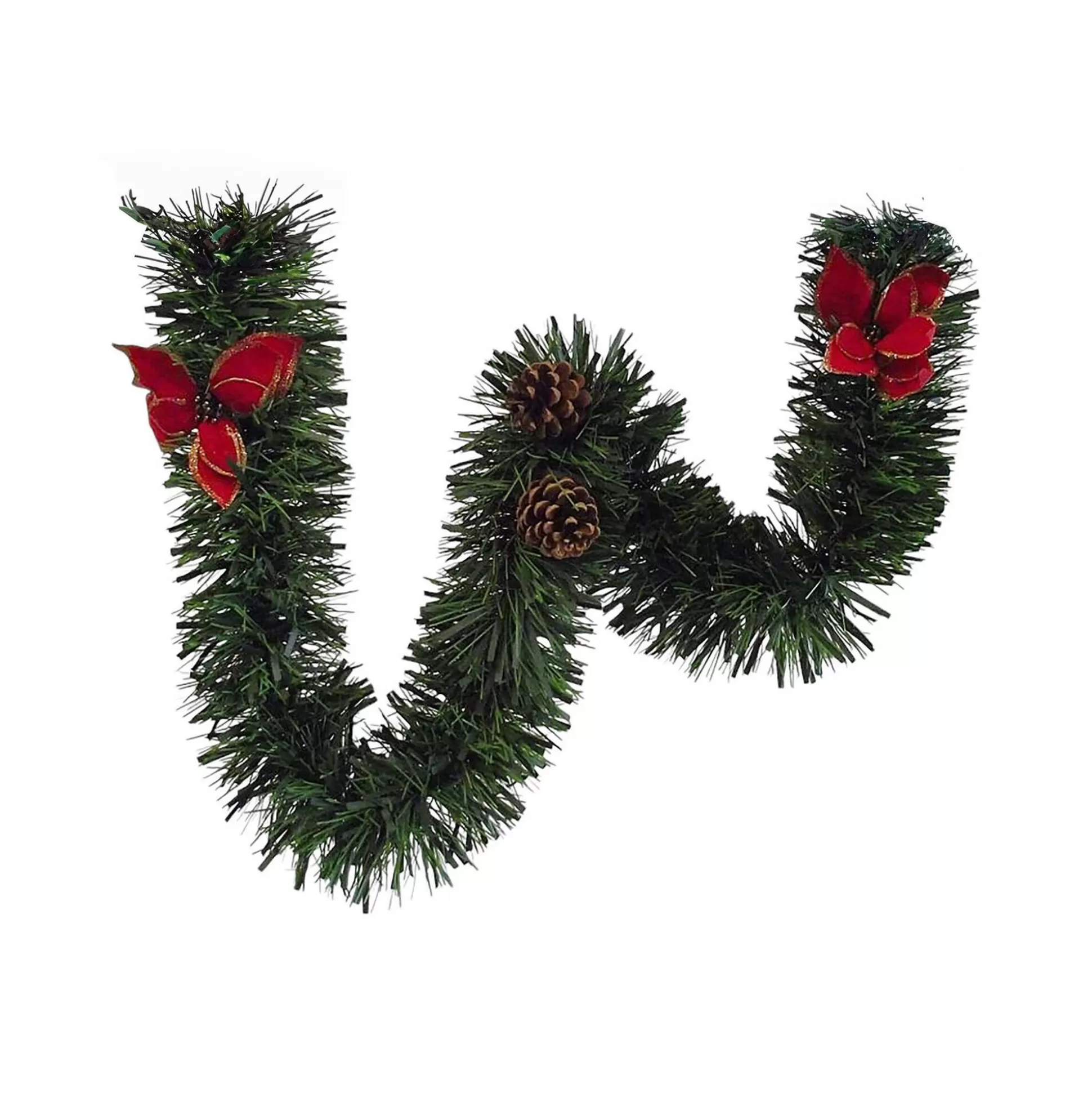 Dmora Decorazioni<Decorazione da Natale Villorba, 500x15 h15 cm, Verde e Rosso
