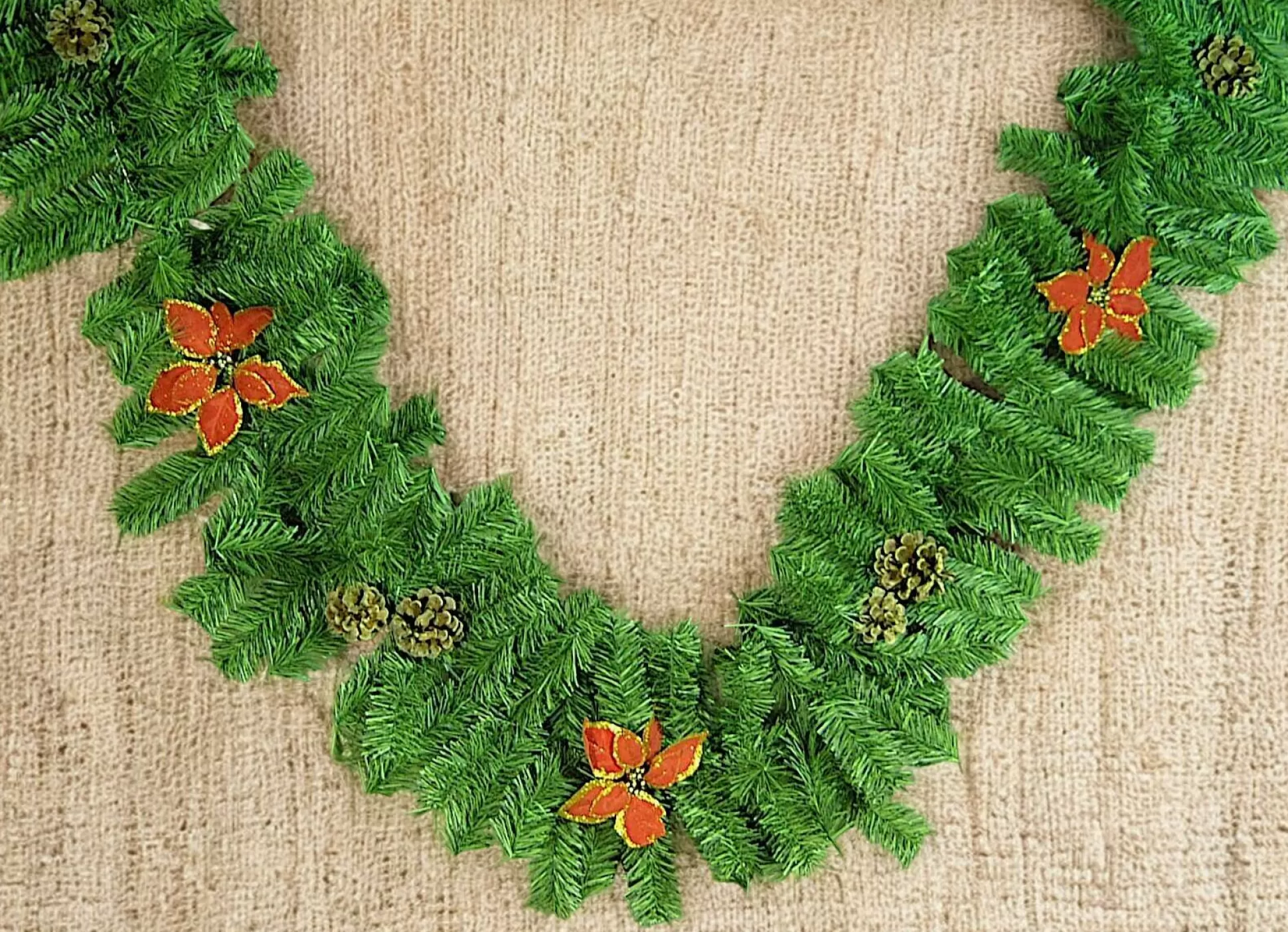 Dmora Decorazioni<Decorazione da Natale Zollino, 220x25 h25 cm, Vedre e Rosso