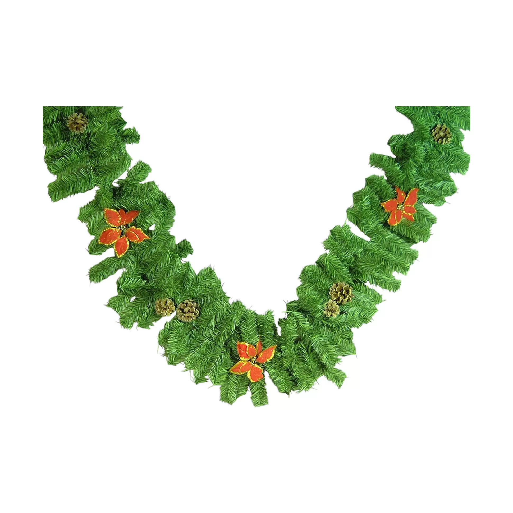 Dmora Decorazioni<Decorazione da Natale Zollino, 220x25 h25 cm, Vedre e Rosso