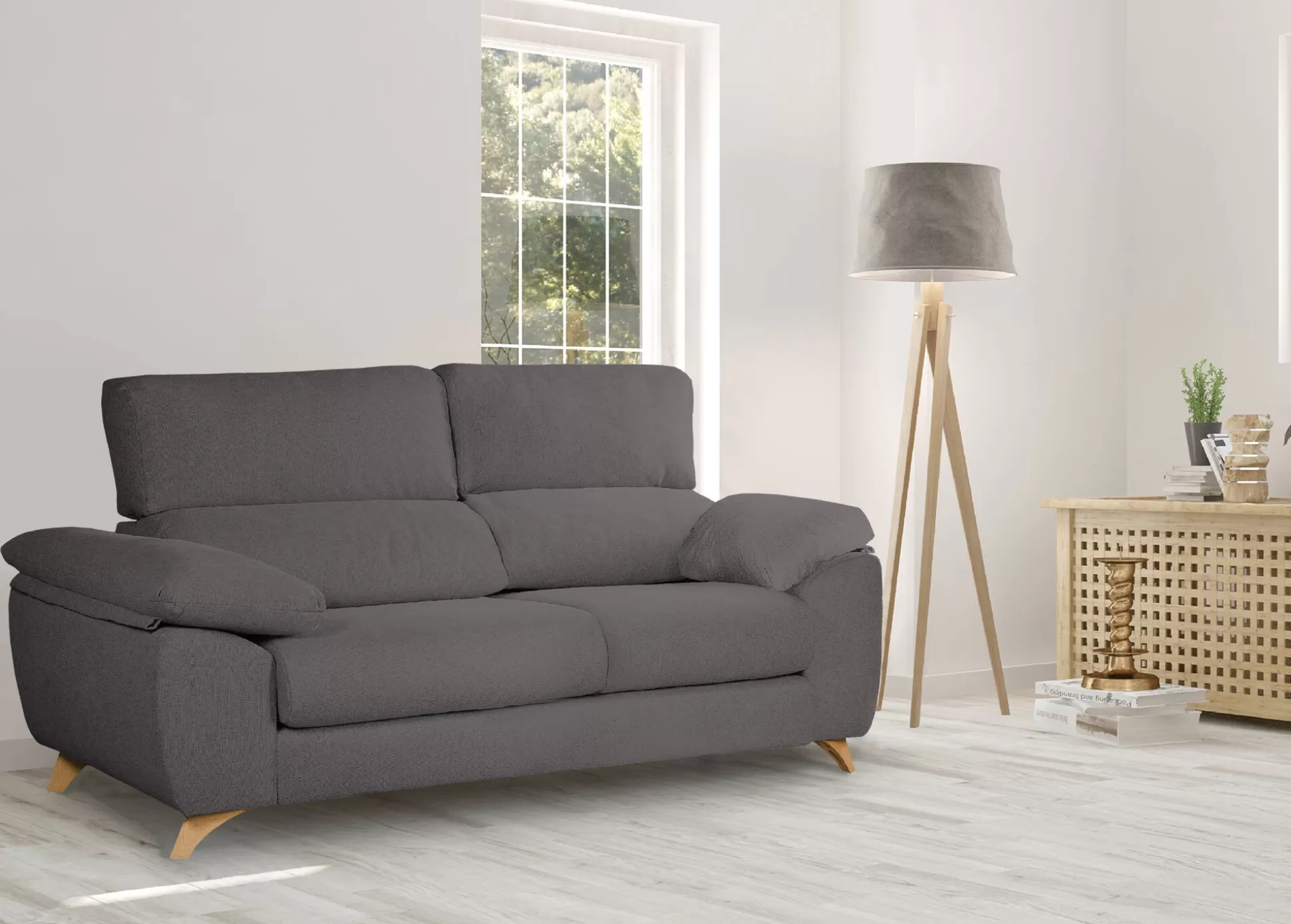 Dmora Divani Fissi 3 Posti<Divano fisso 3 posti Anem, 200x85h107 cm,