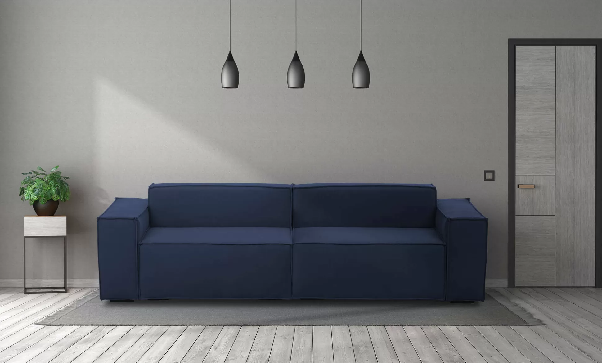 Dmora Divani Fissi 3 Posti<Divano fisso 3 posti Argo, Cm 260x95h70,