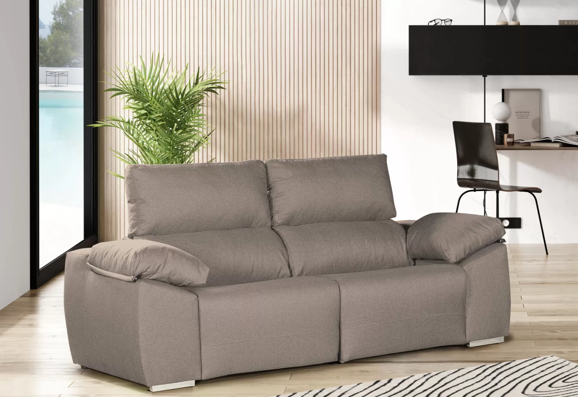 Dmora Divani Fissi 3 Posti<Divano fisso 3 posti Assiria, 190x100h100 cm,