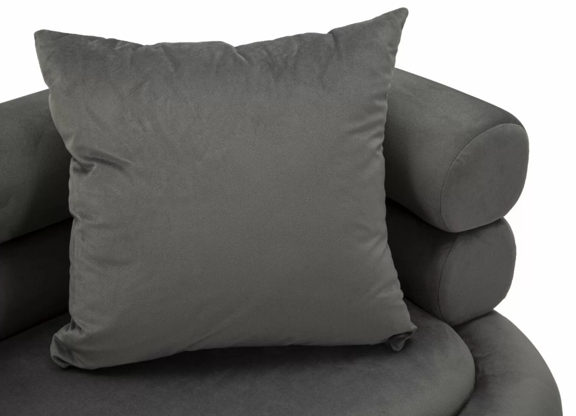 Dmora Divani Fissi 2 Posti<Divano fisso 2 posti Casier, 133x68 h69 cm, Grigio e Argento