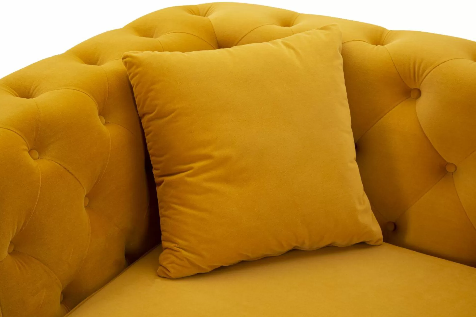 Dmora Divani Fissi 2 Posti<Divano fisso 2 posti Casio, 162x83 h76 cm, Ocra e Oro