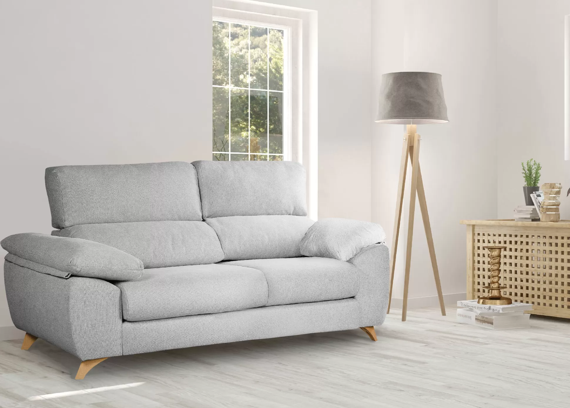 Dmora Divani Fissi 3 Posti<Divano fisso 3 posti Dkrolli, 200x85h107 cm,