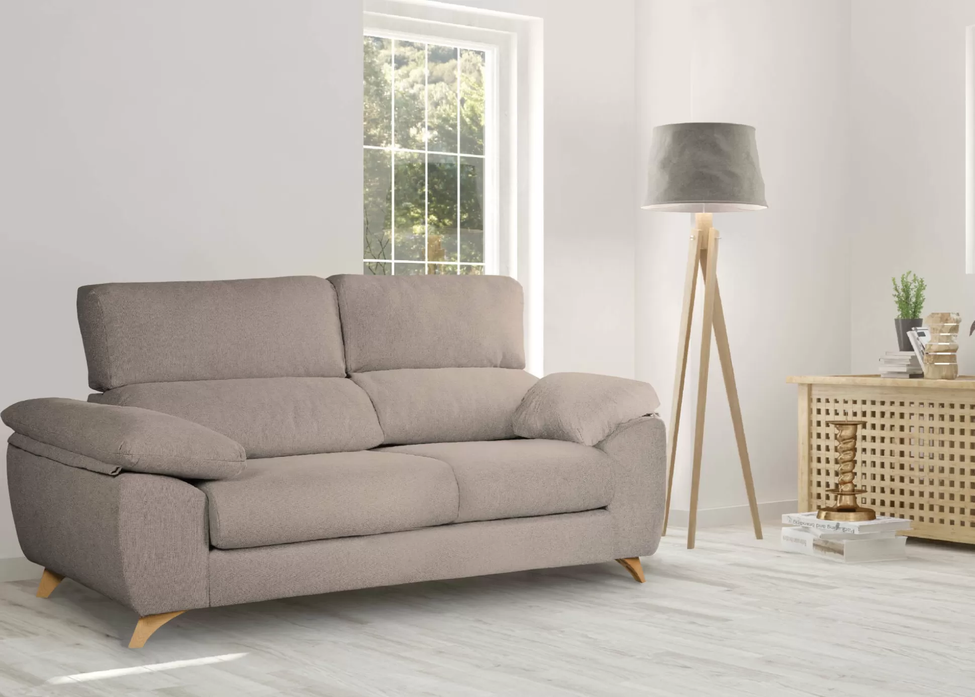 Dmora Divani Fissi 3 Posti<Divano fisso 3 posti Dkrolli, 200x85h107 cm,