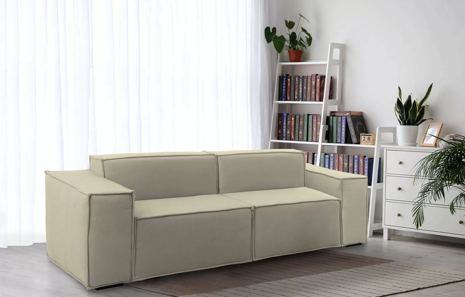 Dmora Divani Fissi 2 Posti<Divano fisso 2 posti Lepidolite, Cm 220x95h70,