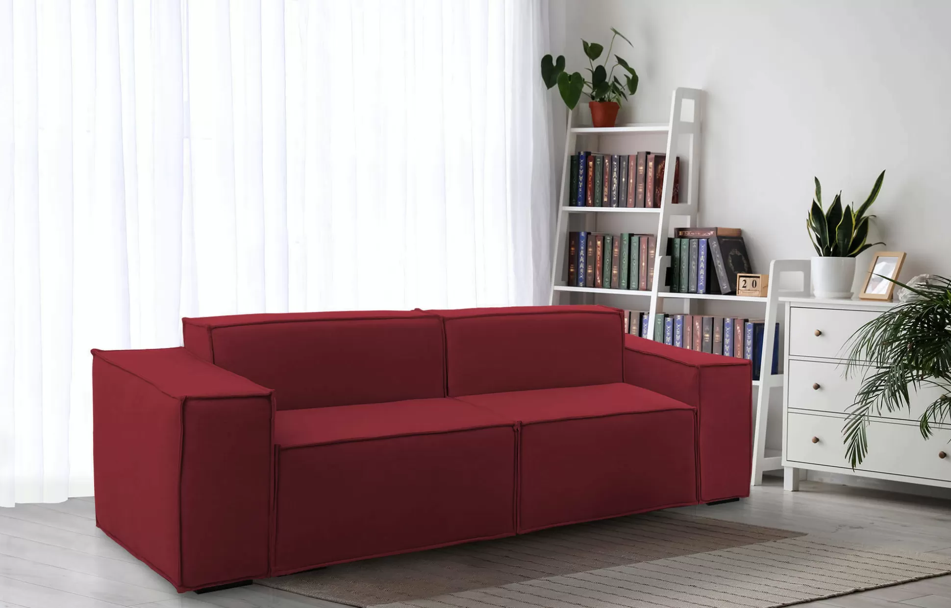 Dmora Divani Fissi 2 Posti<Divano fisso 2 posti Lepidolite, Cm 220x95h70,