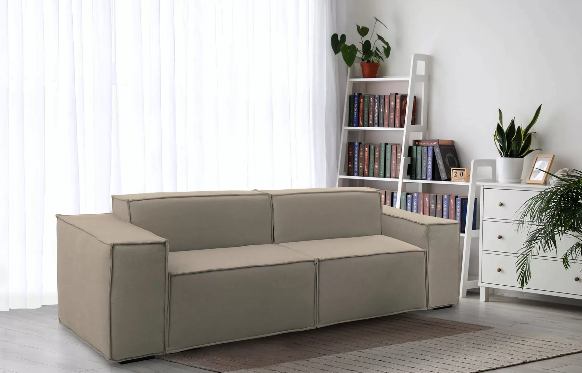 Dmora Divani Fissi 2 Posti<Divano fisso 2 posti Lepidolite, Cm 220x95h70,