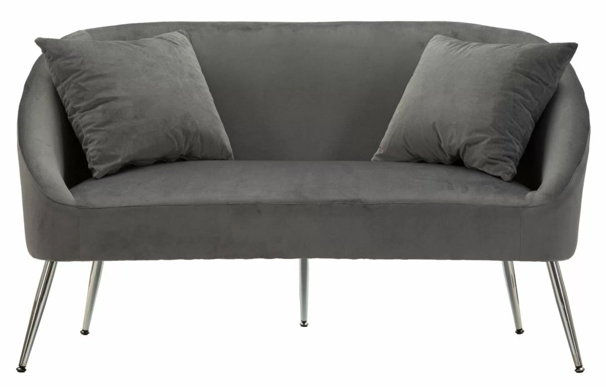 Dmora Divani Fissi 2 Posti<Divano fisso 2 posti Pittari, 137x69 h79 cm, Grigio e Argento