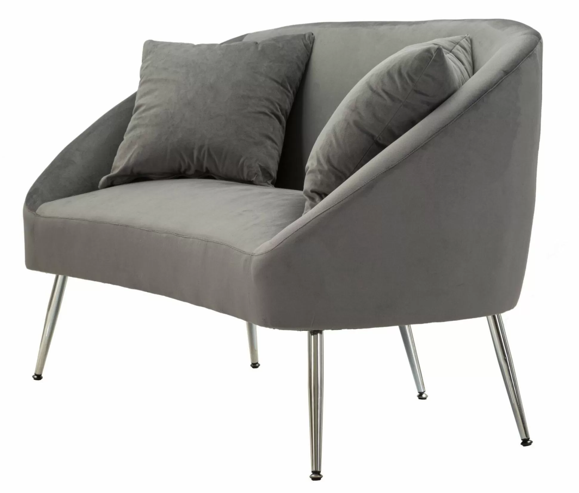 Dmora Divani Fissi 2 Posti<Divano fisso 2 posti Pittari, 137x69 h79 cm, Grigio e Argento