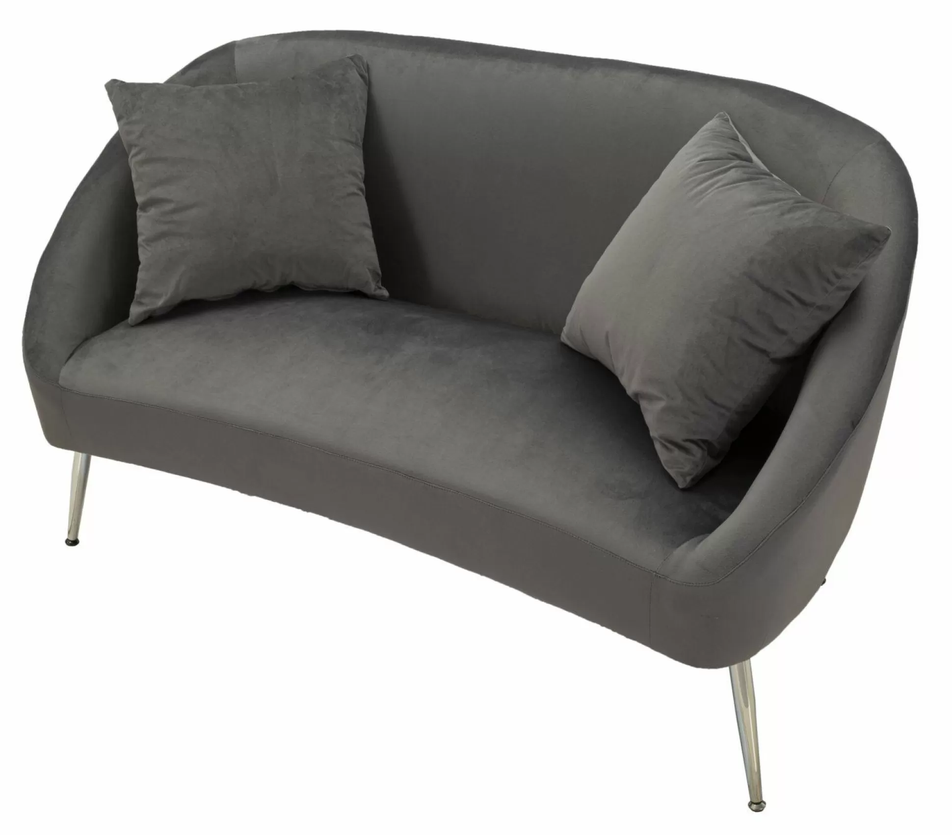 Dmora Divani Fissi 2 Posti<Divano fisso 2 posti Pittari, 137x69 h79 cm, Grigio e Argento