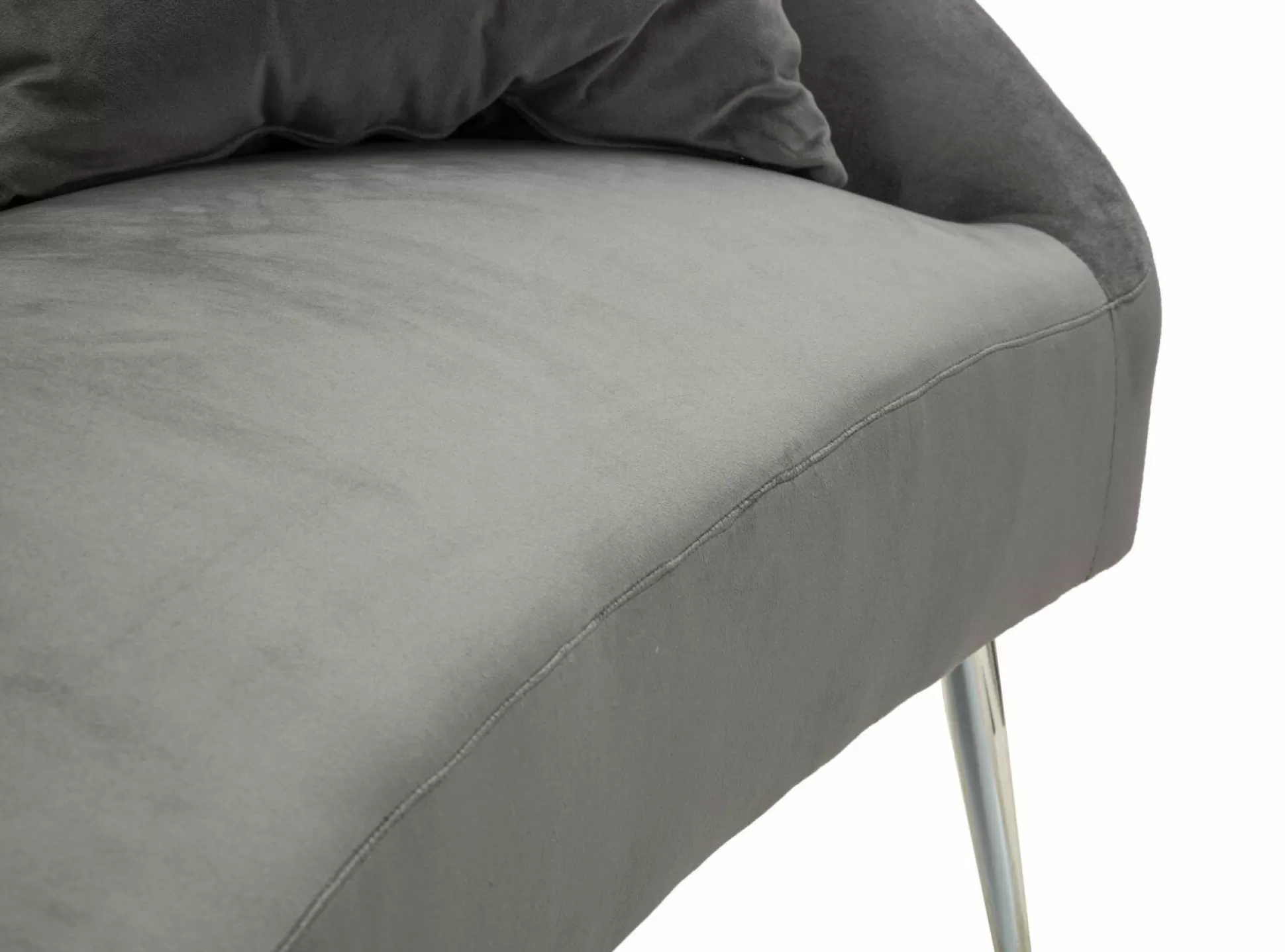 Dmora Divani Fissi 2 Posti<Divano fisso 2 posti Pittari, 137x69 h79 cm, Grigio e Argento