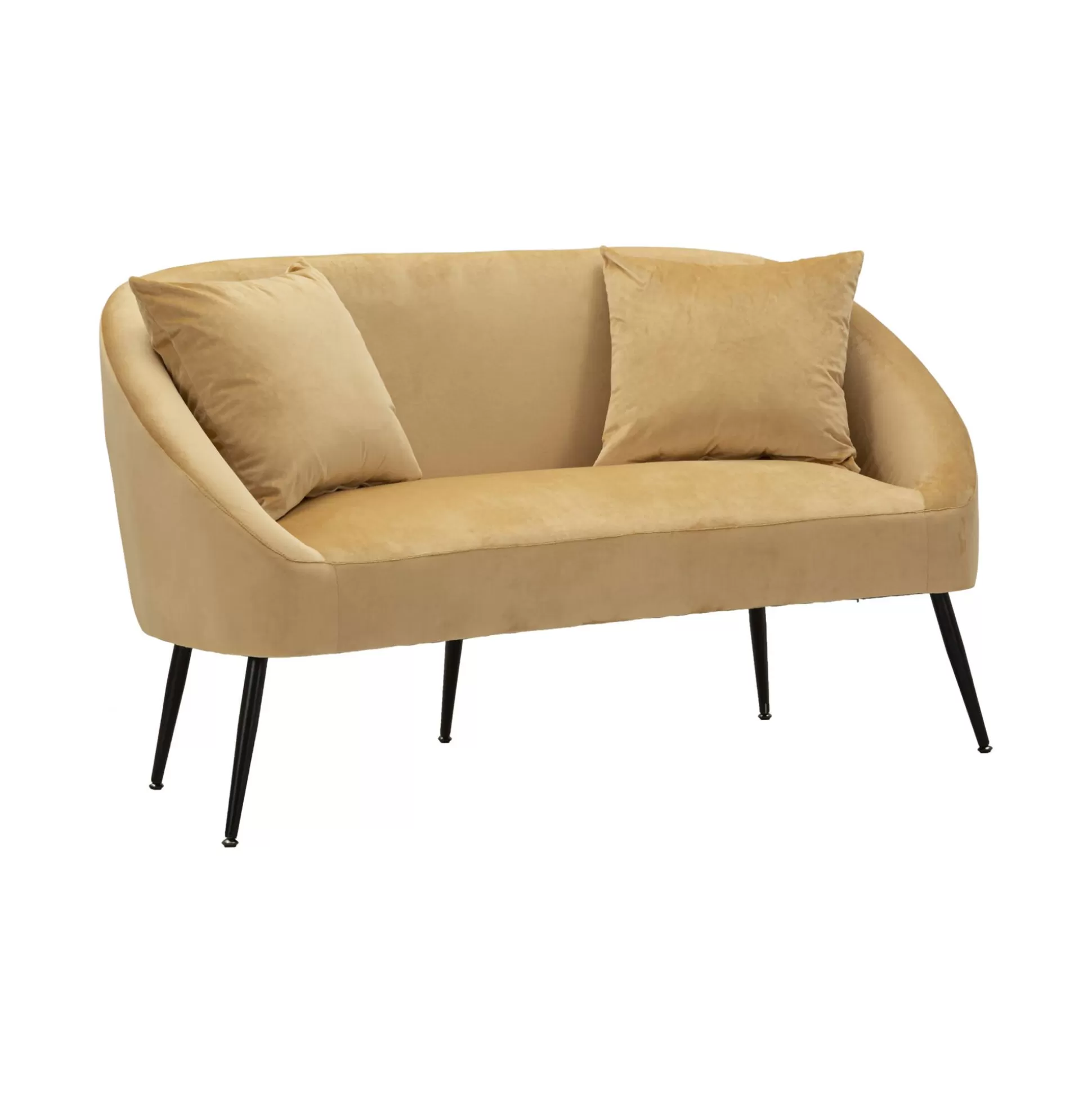 Dmora Divani Fissi 2 Posti<Divano fisso 2 posti Pittari, 137x69 h79 cm, Marrone e Nero