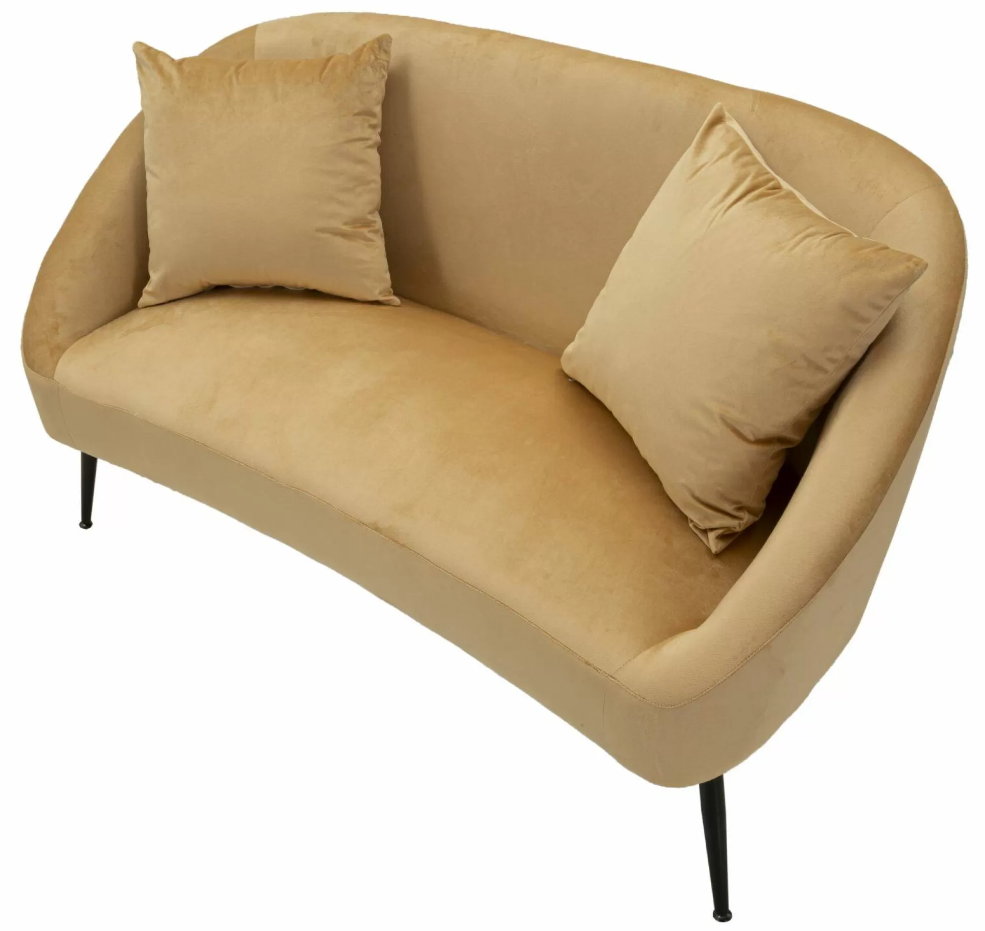 Dmora Divani Fissi 2 Posti<Divano fisso 2 posti Pittari, 137x69 h79 cm, Marrone e Nero