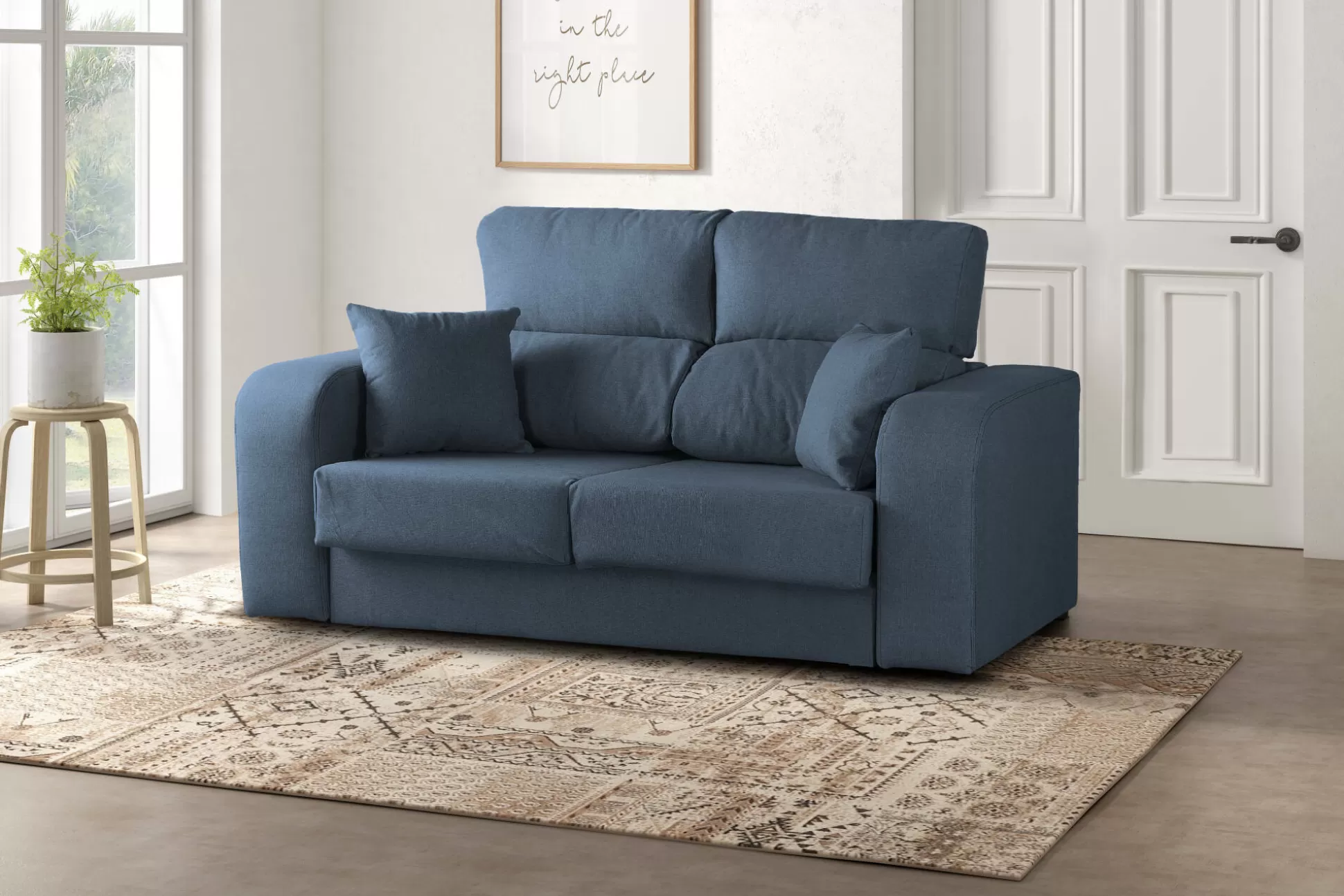 Dmora Divani Fissi 3 Posti<Divano fisso 3 posti Quarzo, 190x80h95 cm,