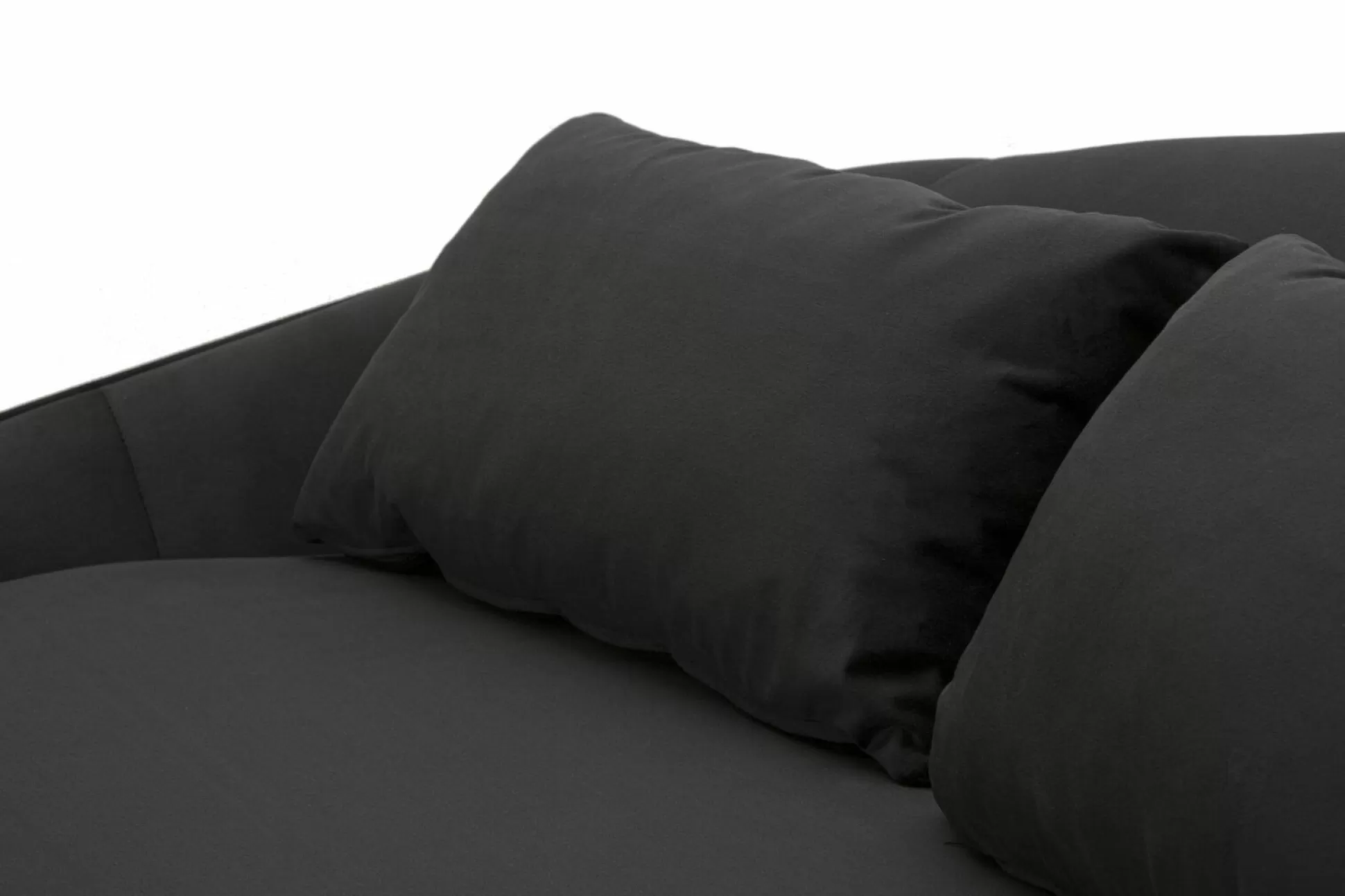 Dmora Divani Fissi 3 Posti<Divano fisso 3 posti Verte, 185x84 h68 cm, Nero e Oro