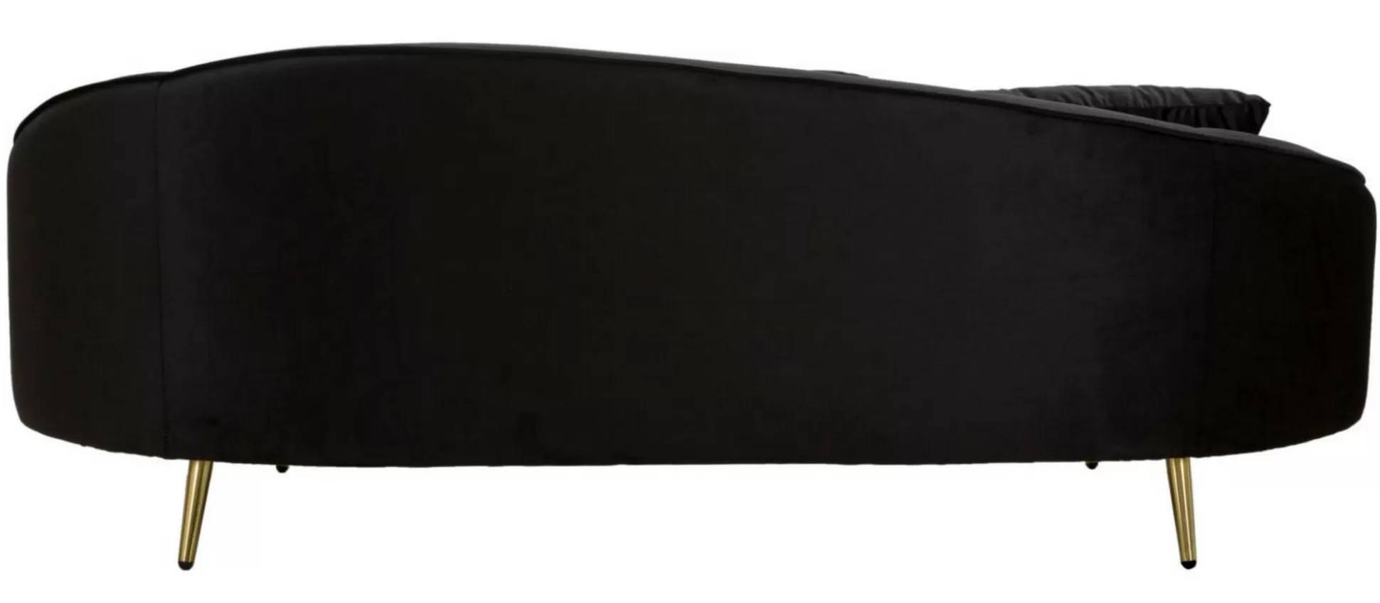 Dmora Divani Fissi 3 Posti<Divano fisso 3 posti Verte, 185x84 h68 cm, Nero e Oro