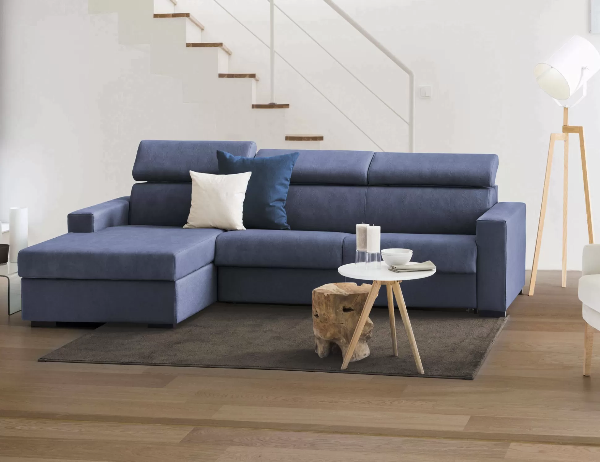Dmora Divani Fissi Con Penisola<Divano fisso con penisola Akela, Cm 280x95h85,