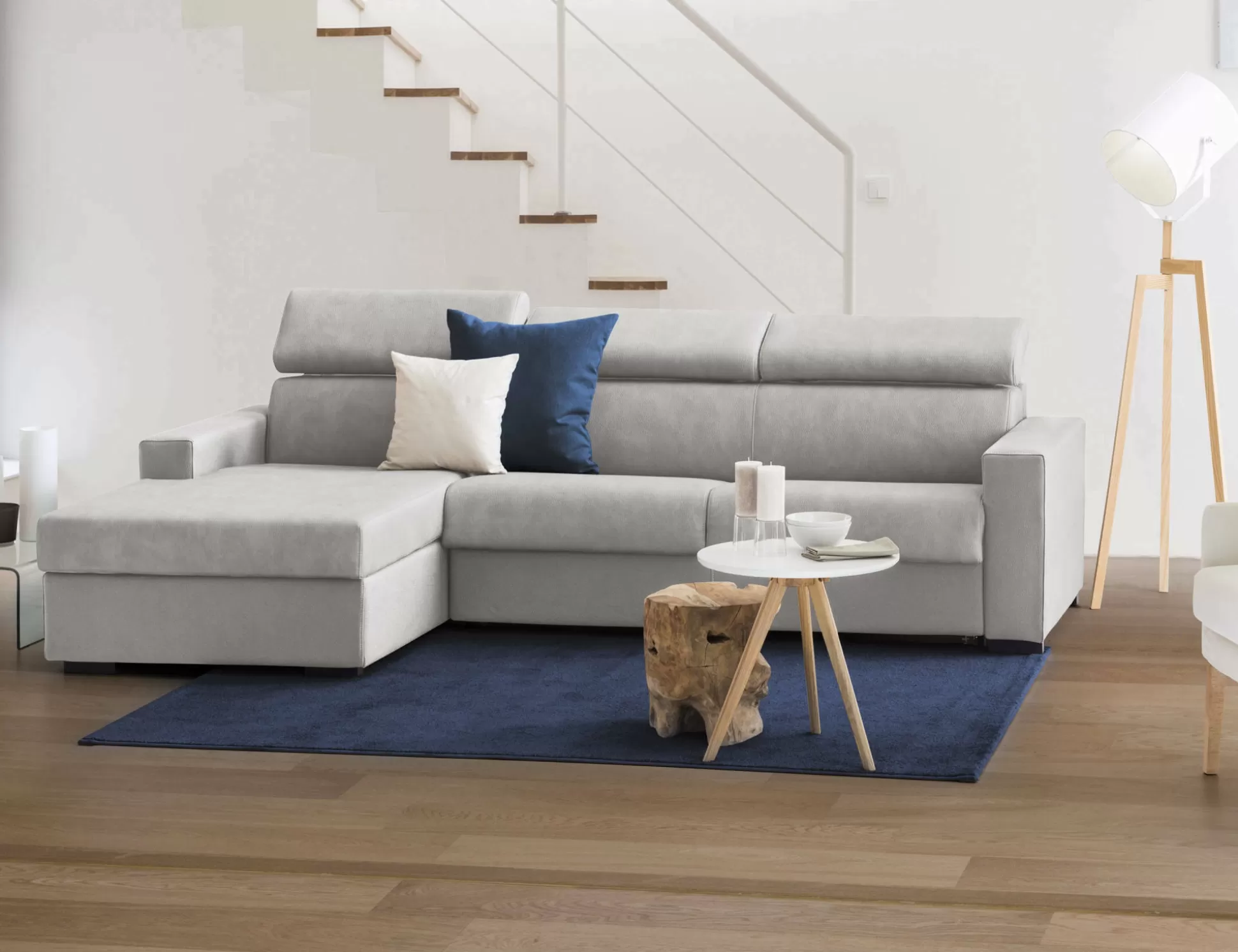 Dmora Divani Fissi Con Penisola<Divano fisso con penisola Akela, Cm 280x95h85,