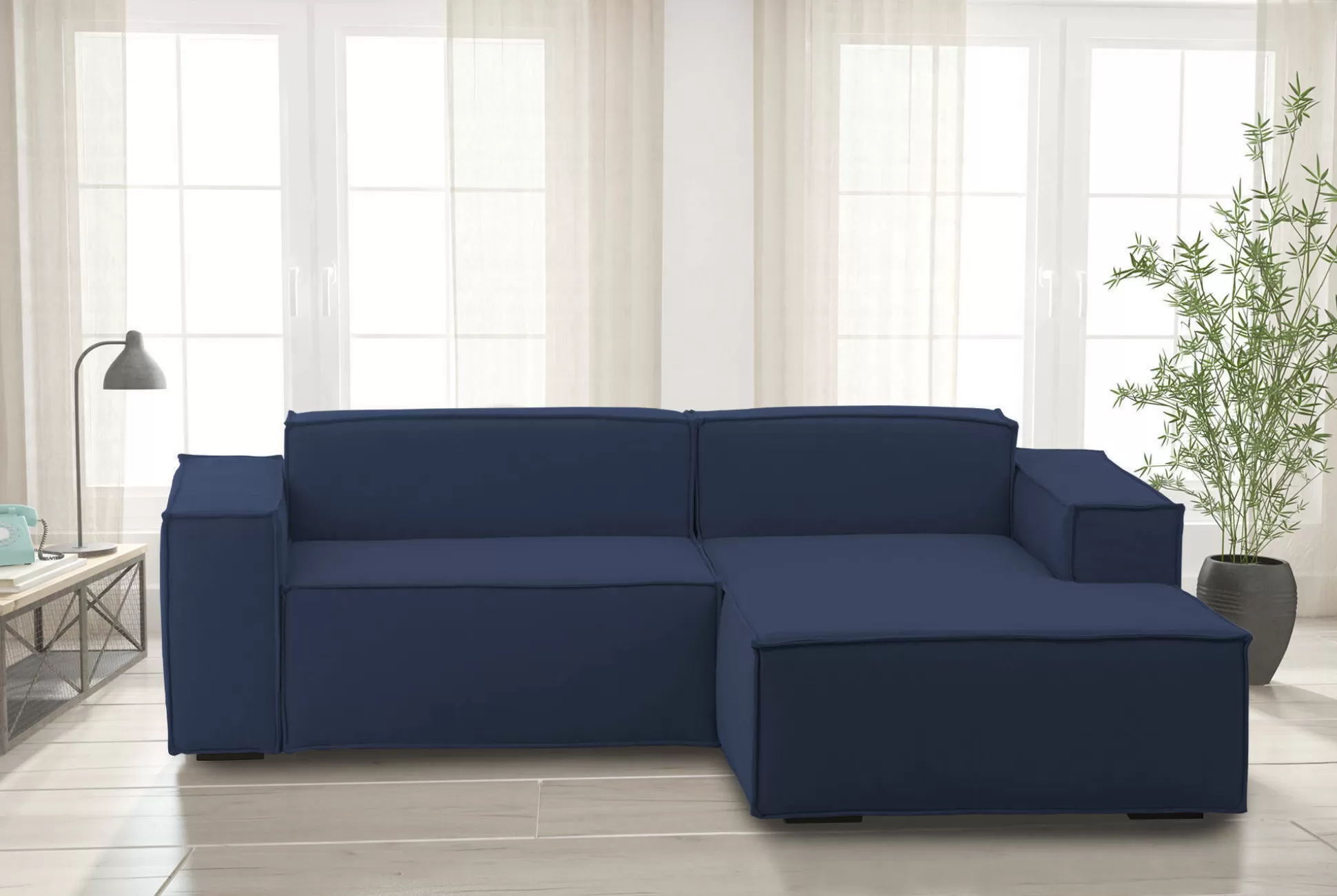 Dmora Divani Fissi Con Penisola<Divano fisso con penisola Ameli, Cm 240x170h70,