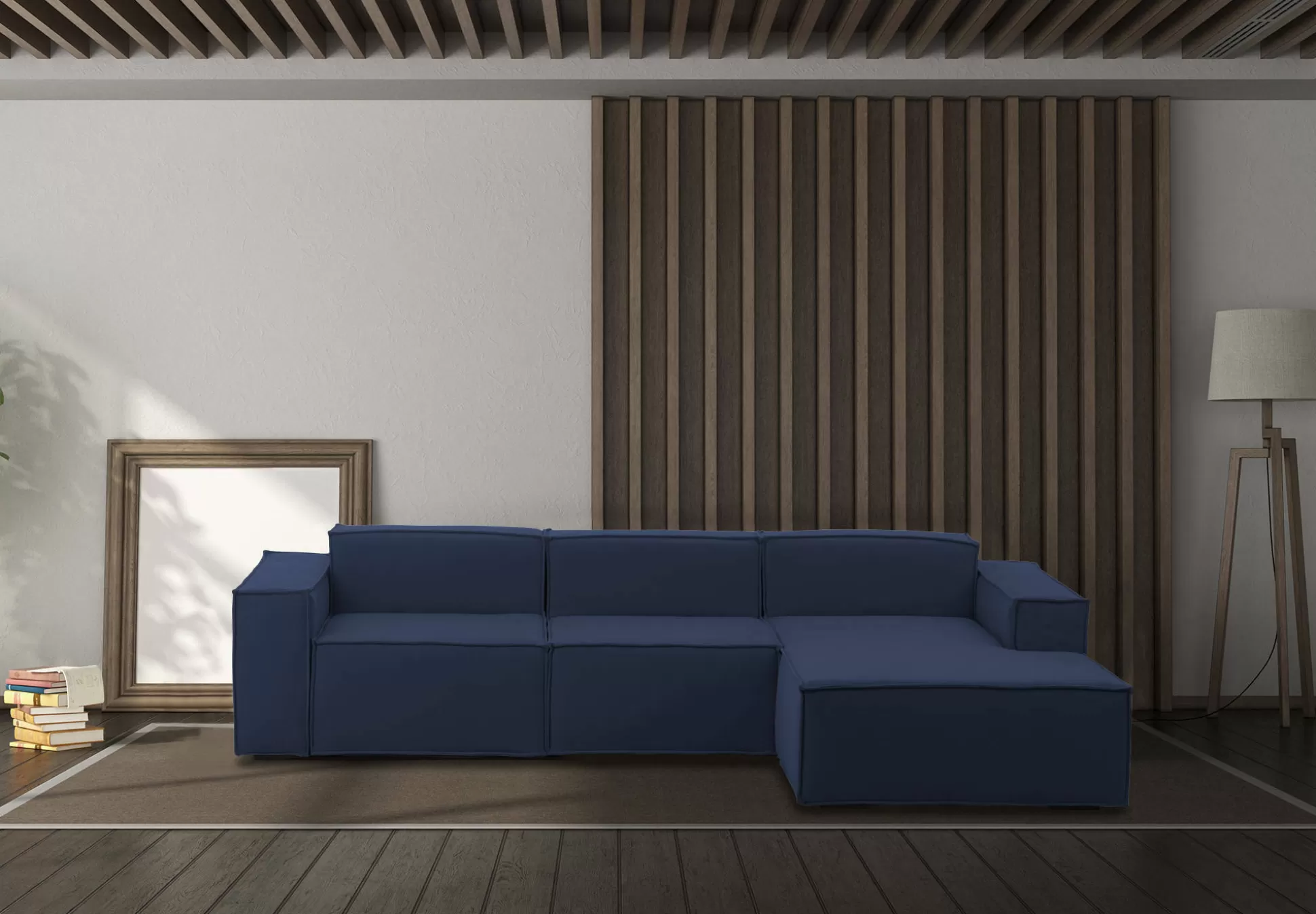 Dmora Divani Fissi Con Penisola<Divano fisso con penisola Ananas, Cm 300x170h70,