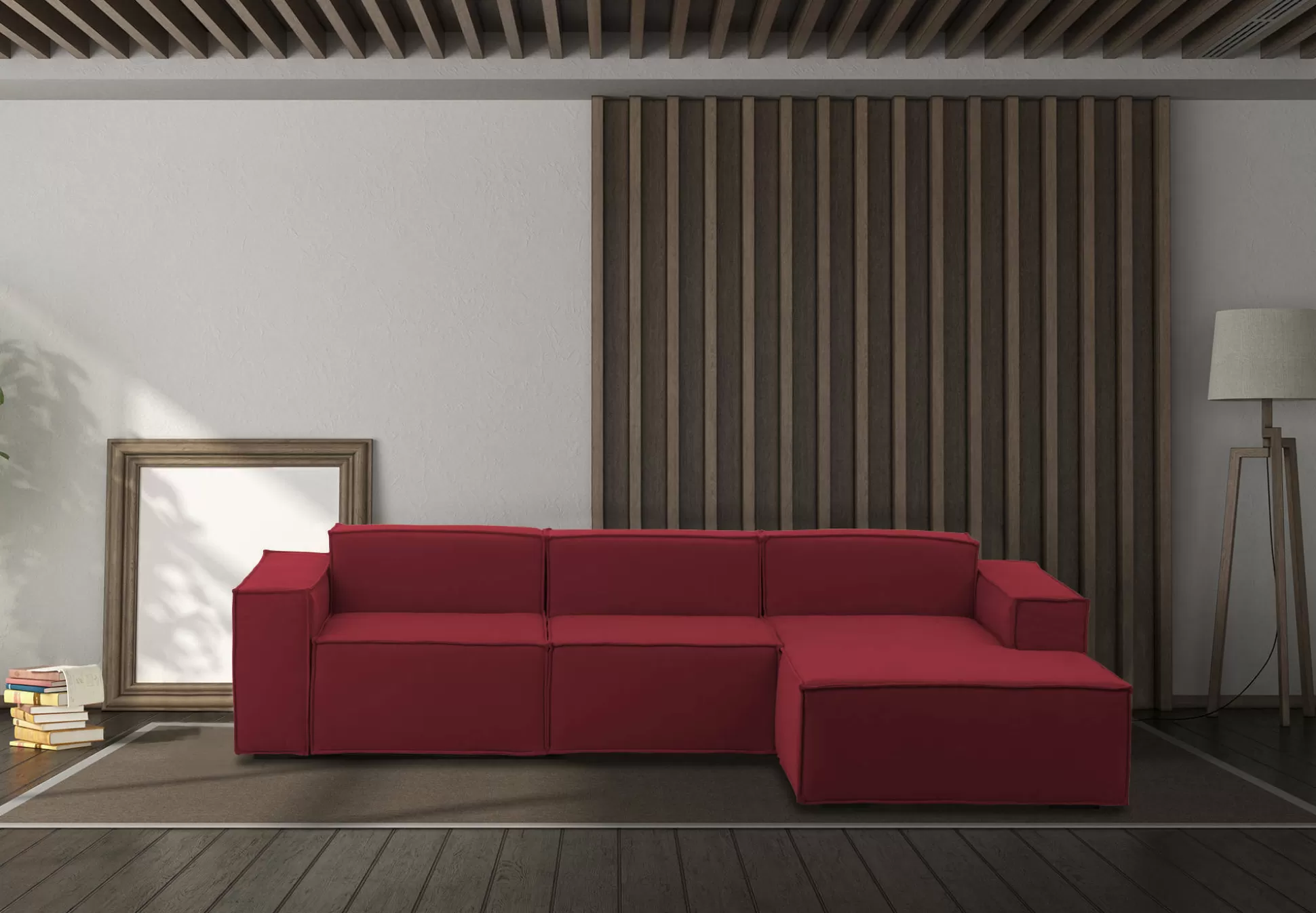 Dmora Divani Fissi Con Penisola<Divano fisso con penisola Ananas, Cm 300x170h70,