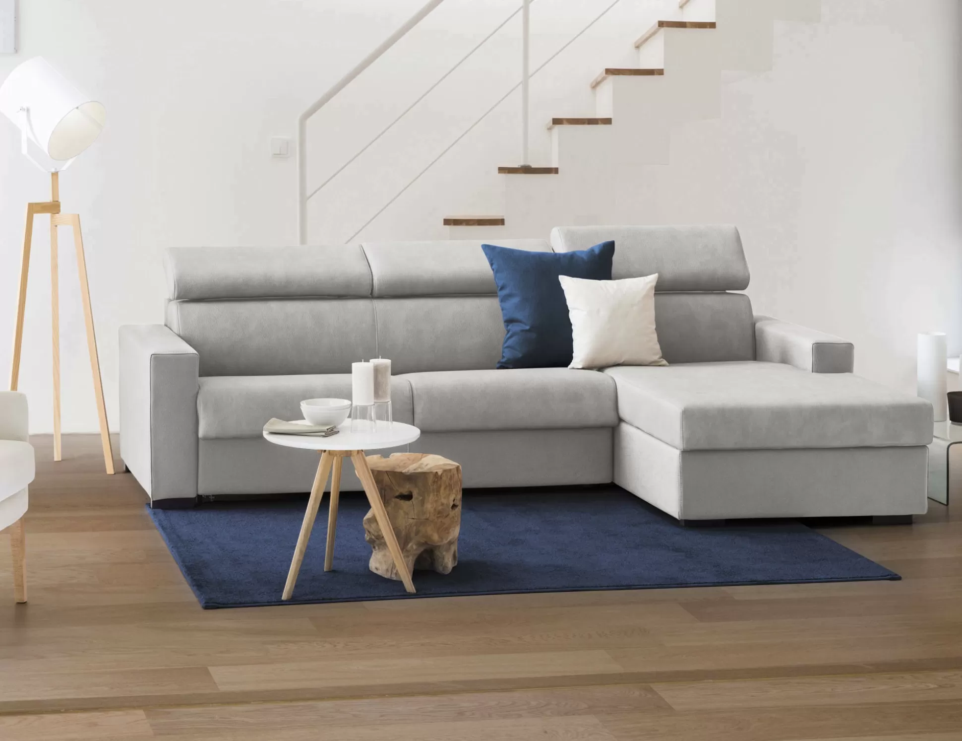 Dmora Divani Fissi Con Penisola<Divano fisso con penisola Angera, Cm 280x95h85,