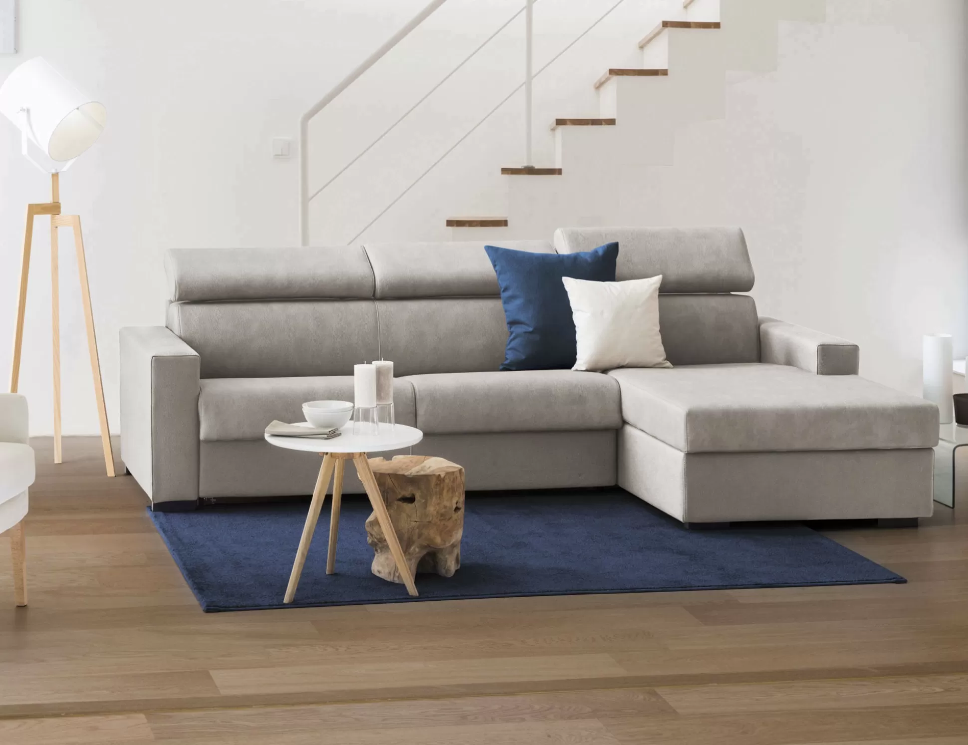 Dmora Divani Fissi Con Penisola<Divano fisso con penisola Angera, Cm 280x95h85,