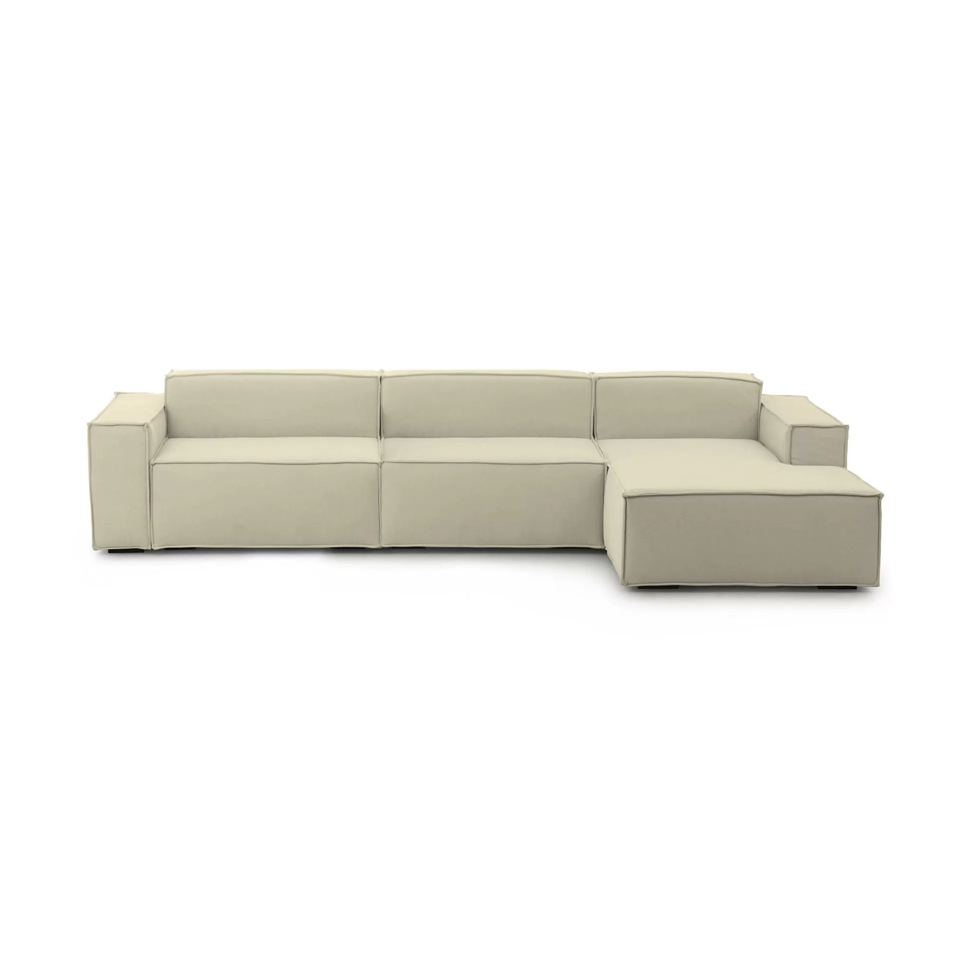 Dmora Divani Fissi Con Penisola<Divano fisso con penisola Asvaldo, Cm 340x170h70,
