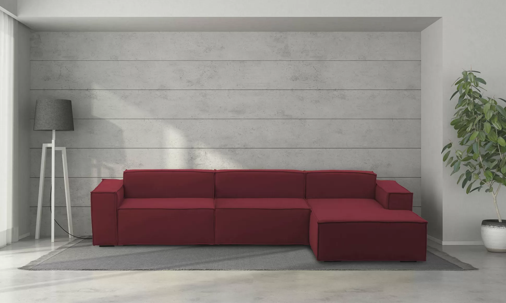 Dmora Divani Fissi Con Penisola<Divano fisso con penisola Asvaldo, Cm 340x170h70,