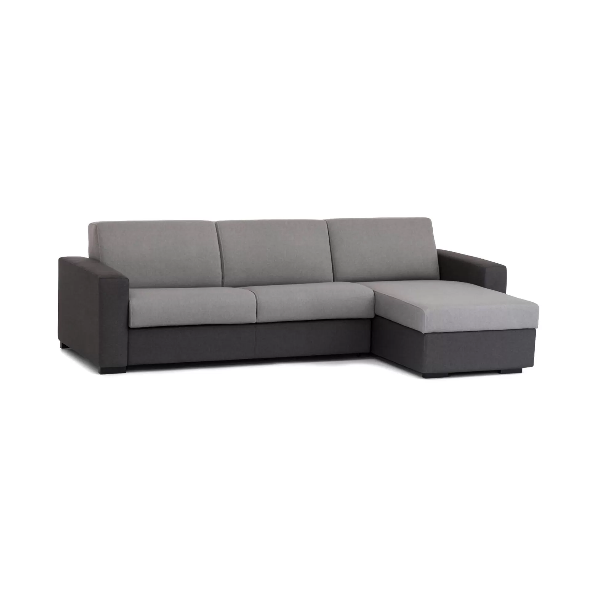 Dmora Divani Fissi Con Penisola<Divano fisso con penisola Atos, Cm 280x95h90, Grigio e Antracite