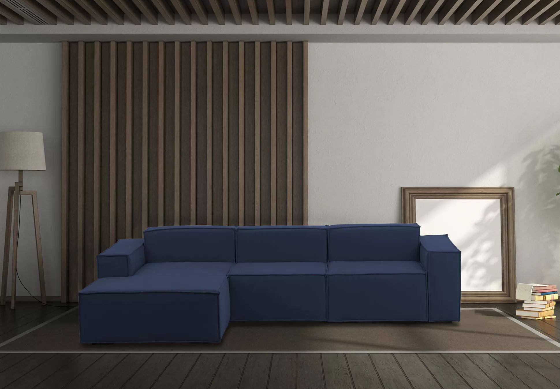 Dmora Divani Fissi Con Penisola<Divano fisso con penisola Dflori, Cm 300x170h70,