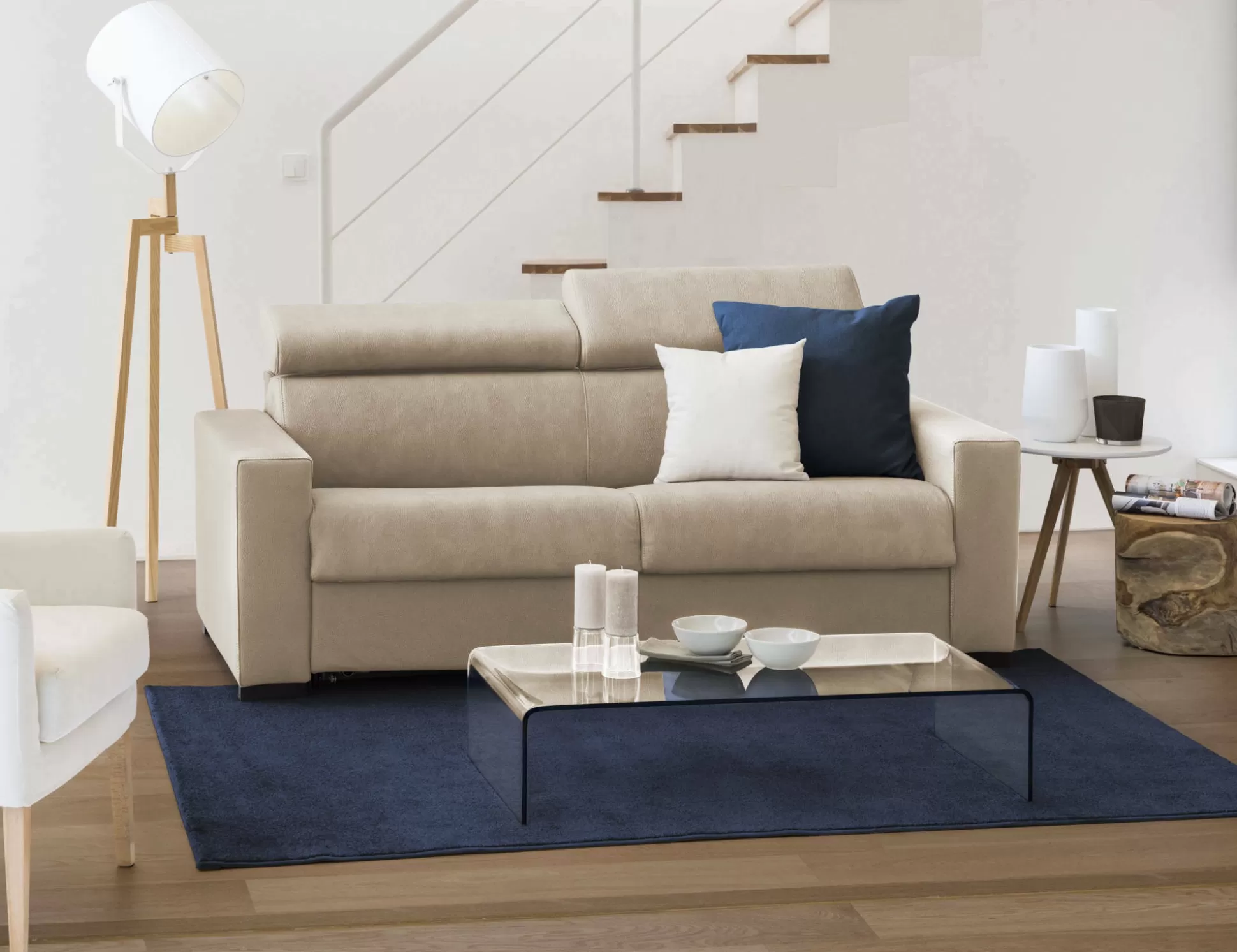 Dmora Divani Letto 3 Posti<Divano letto 3 posti Action, Cm 220x95h85,