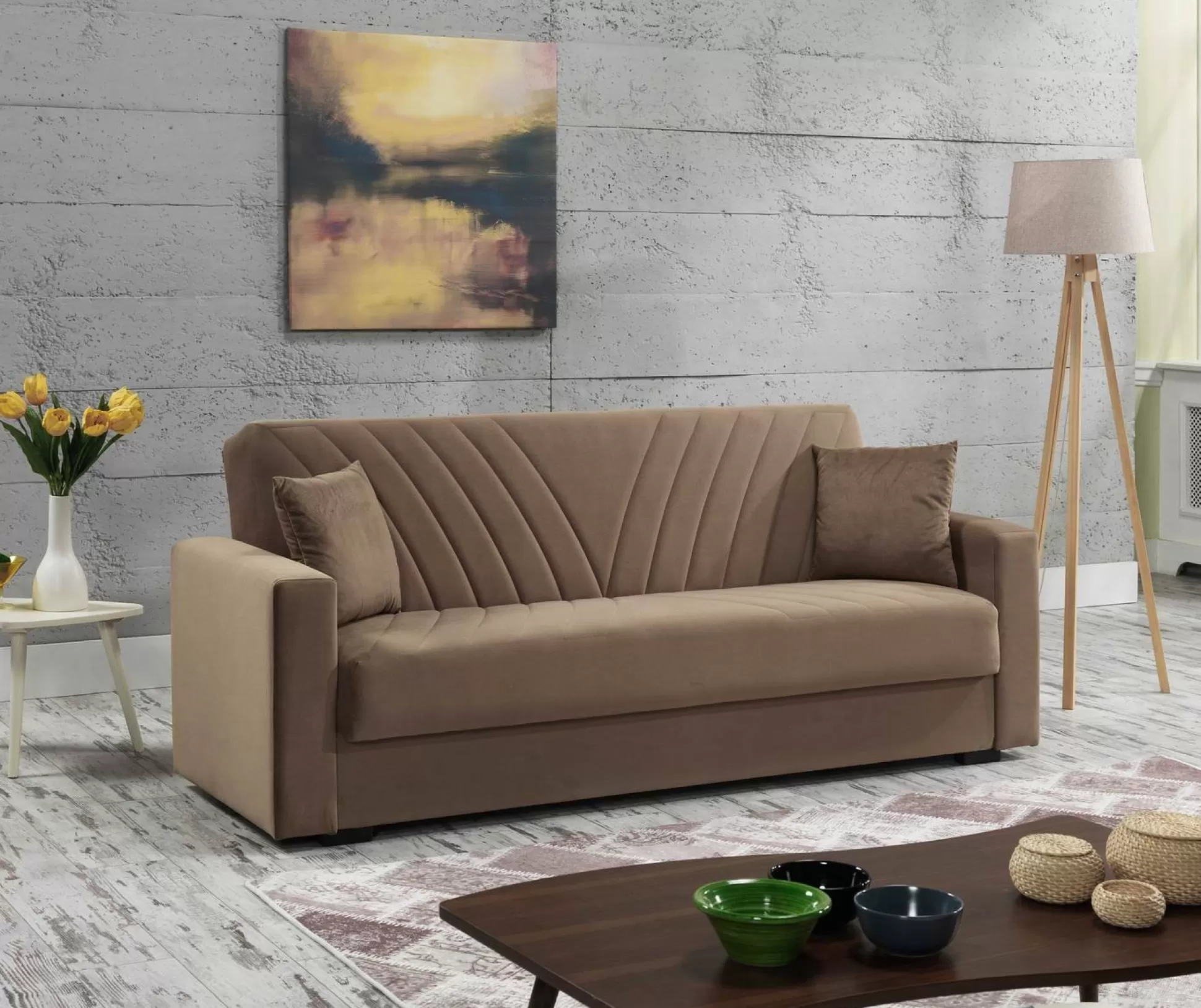 Dmora Divani Letto 3 Posti<Divano letto 3 posti Adda, 214x81xh89 cm,