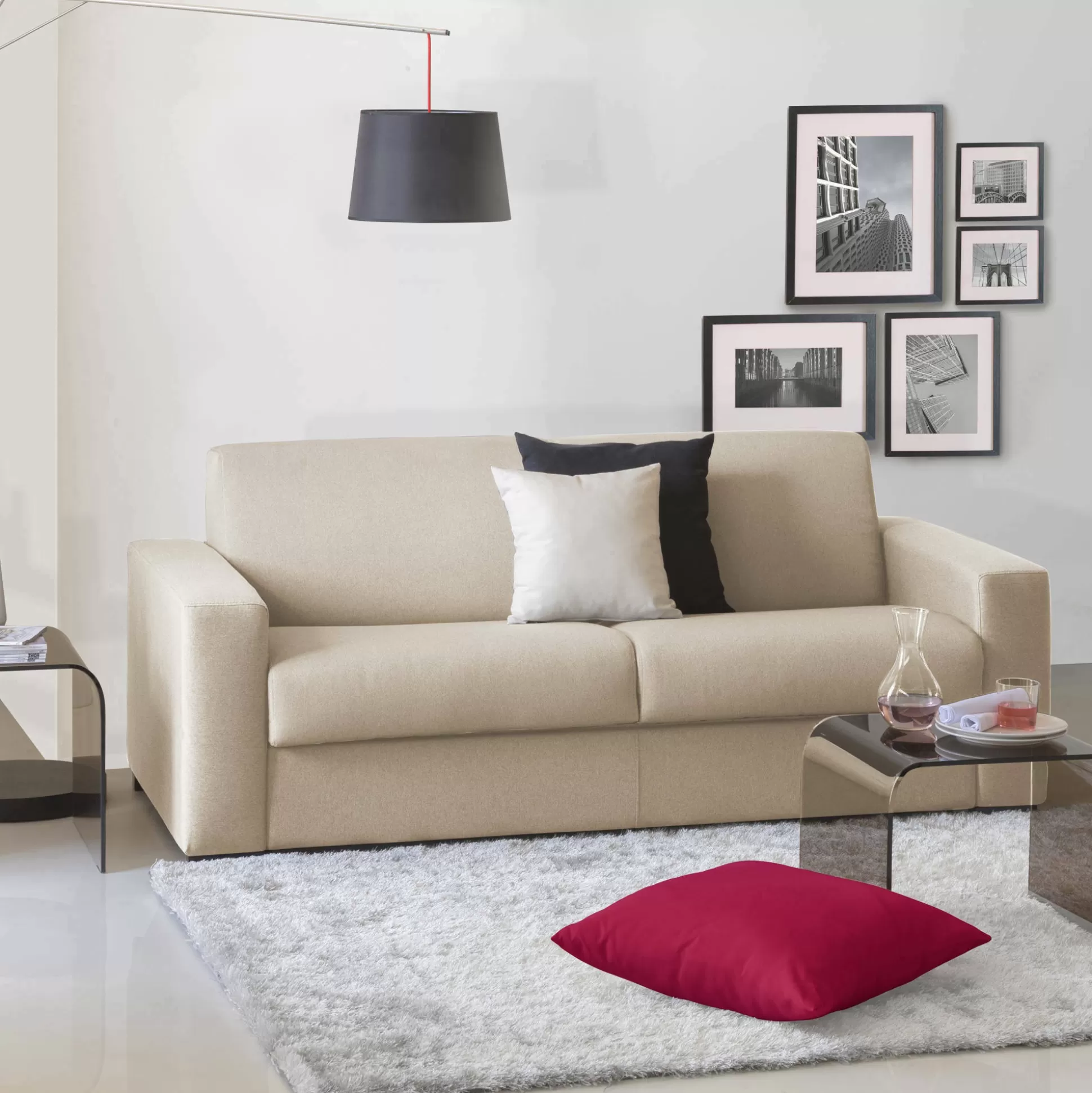 Dmora Divani Letto 2 Posti<Divano letto 2 posti Akito, Cm 180x95h90,