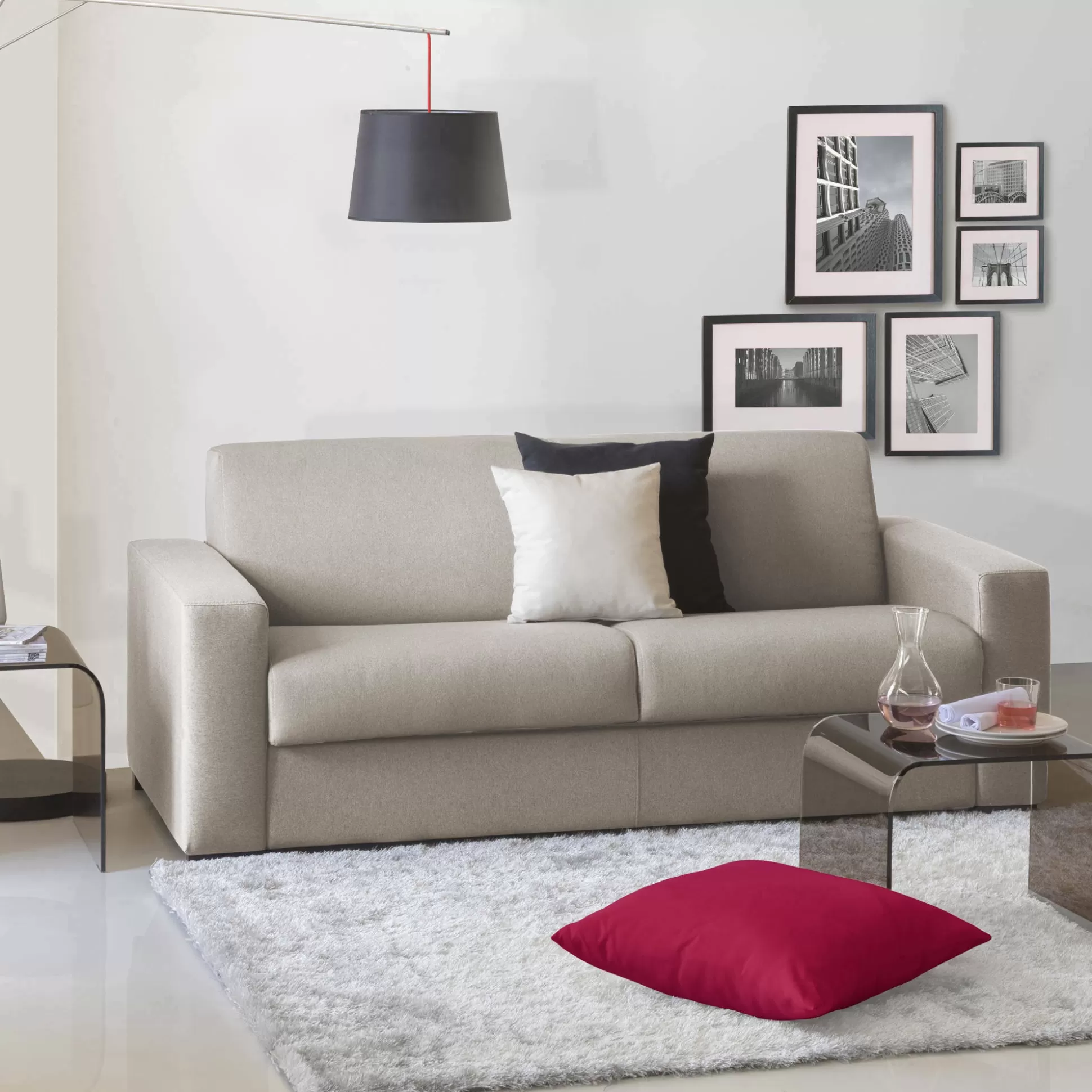 Dmora Divani Letto 2 Posti<Divano letto 2 posti Akito, Cm 180x95h90,