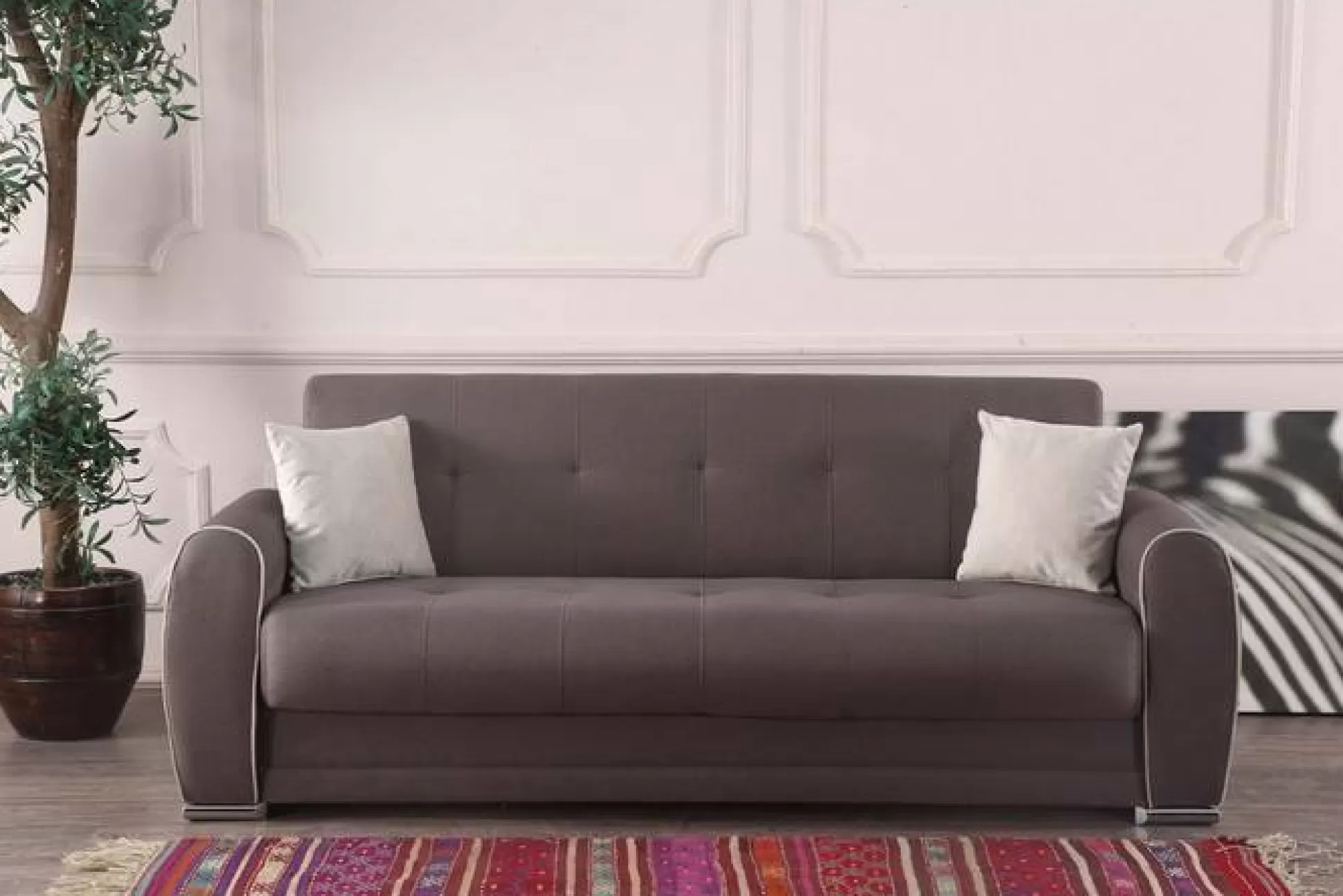 Dmora Divani Letto 3 Posti<Divano letto 3 posti Alfo, 224x85h87 cm,