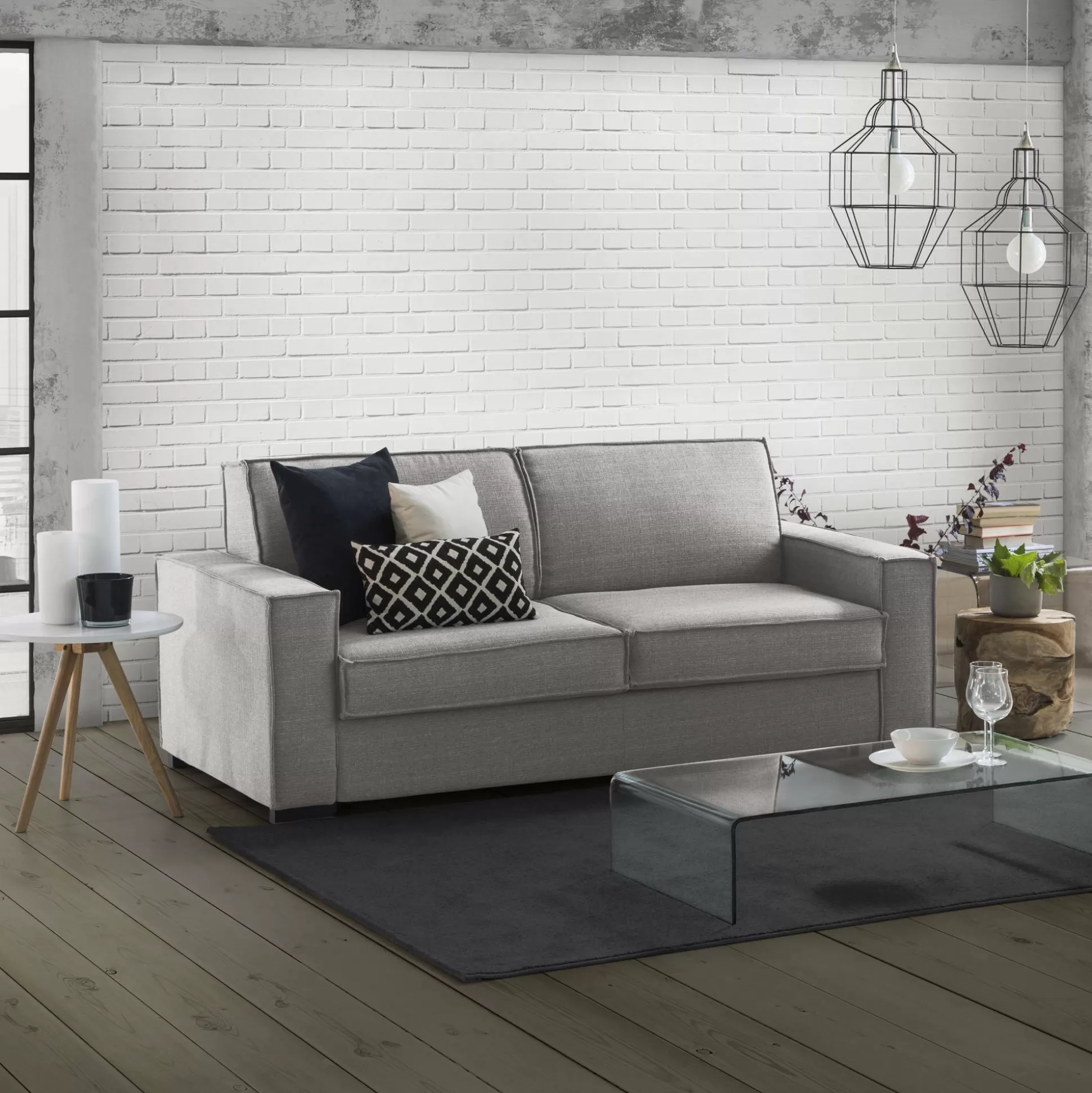 Dmora Divani Letto 2 Posti<Divano letto 2 posti Alisa, Cm 180x95h90,