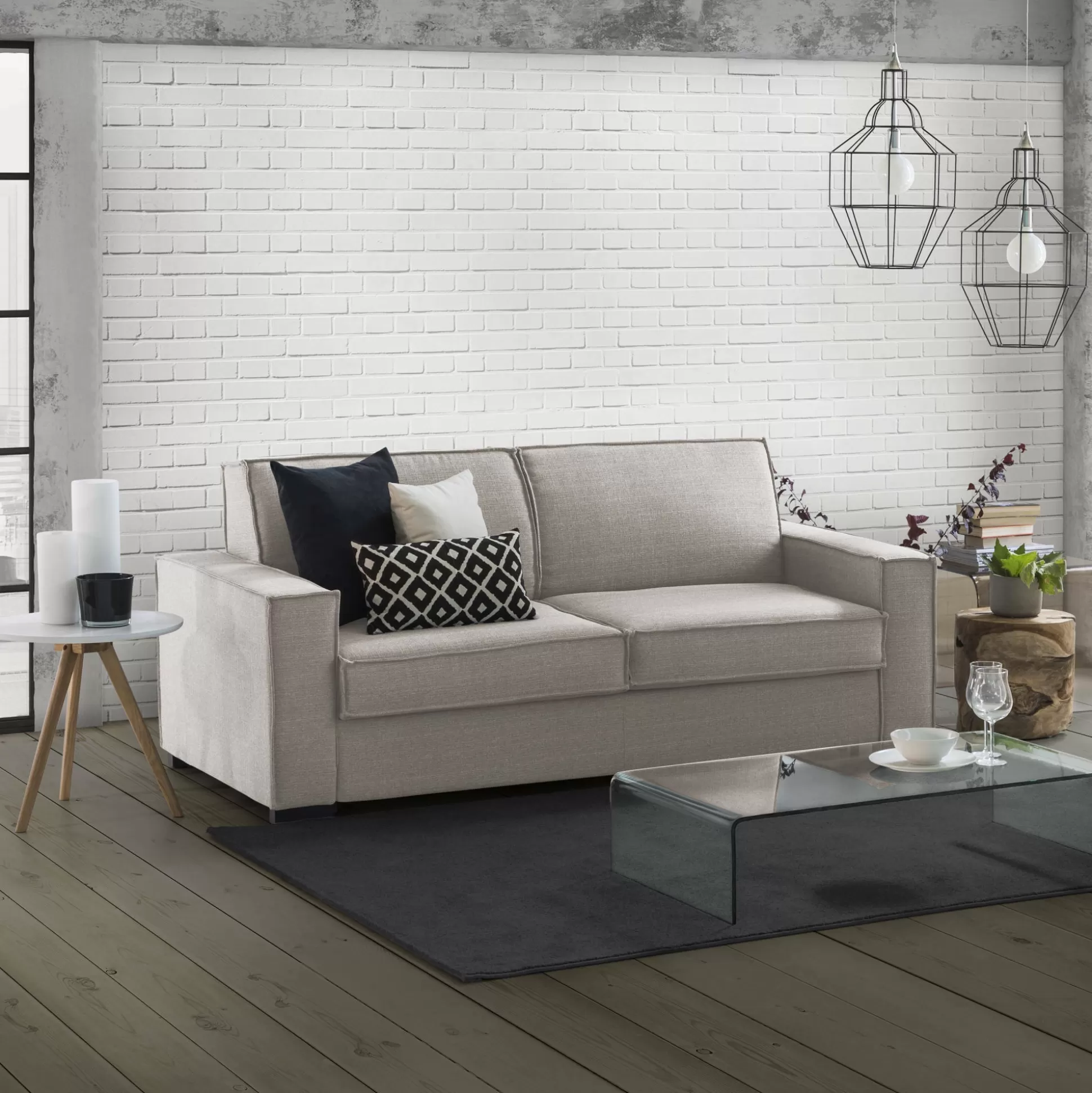 Dmora Divani Letto 2 Posti<Divano letto 2 posti Alisa, Cm 180x95h90,