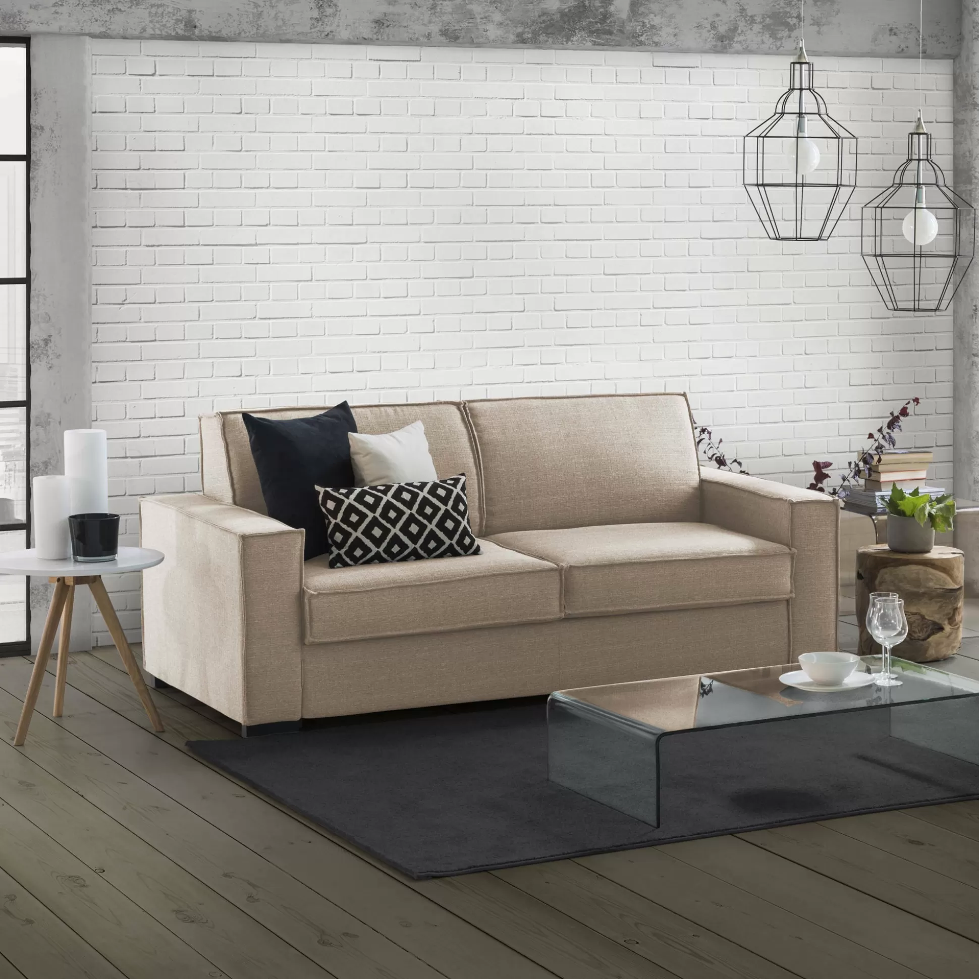 Dmora Divani Letto 2 Posti<Divano letto 2 posti Alk, Cm 160x95h90,