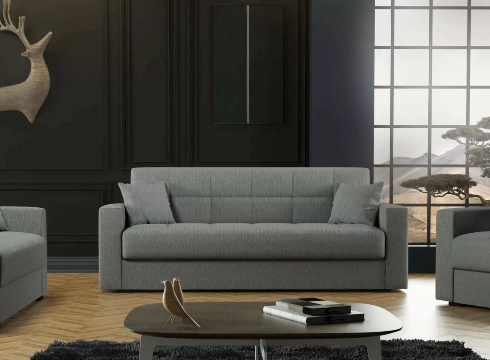 Dmora Divani Letto 3 Posti<Divano letto 3 posti Ambrogino, 212x80h87 cm,