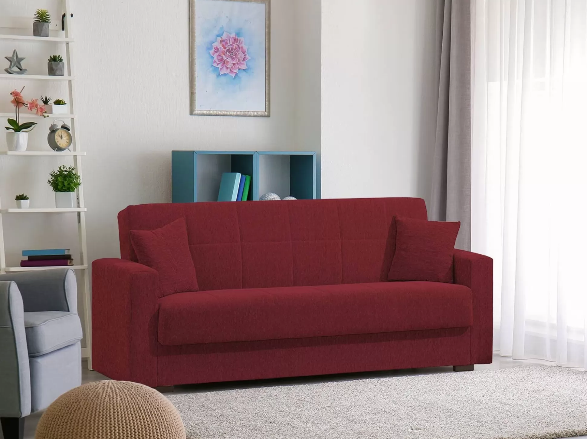 Dmora Divani Letto 3 Posti<Divano letto 3 posti Ambrogino, 212x80h87 cm,