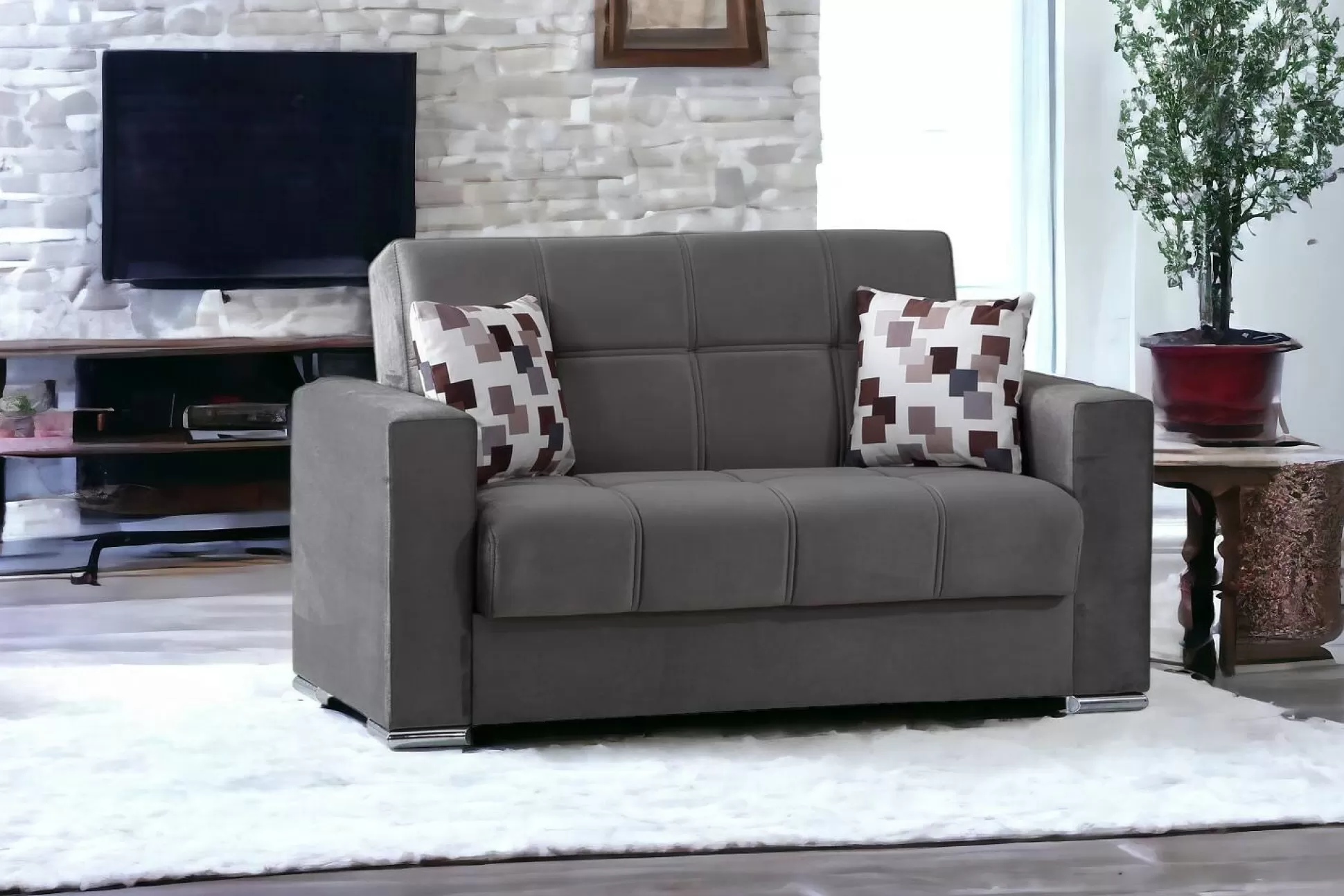 Dmora Divani Letto 2 Posti<Divano letto 2 posti Anikide, 160x85h91 cm,