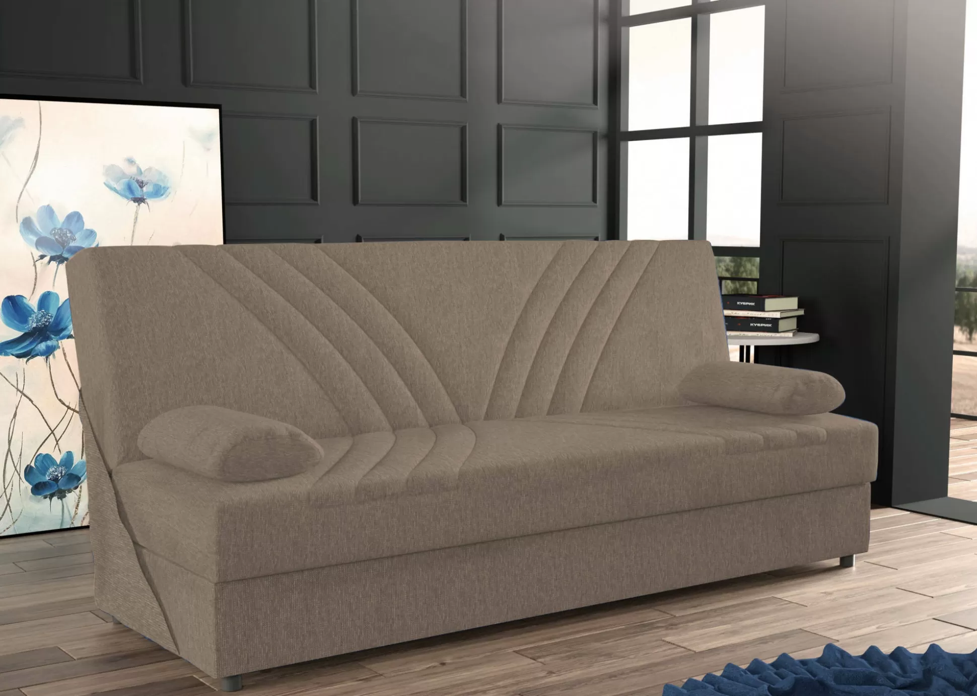 Dmora Divani Letto 3 Posti<Divano letto 3 posti Apicella, 181x81h88 cm,