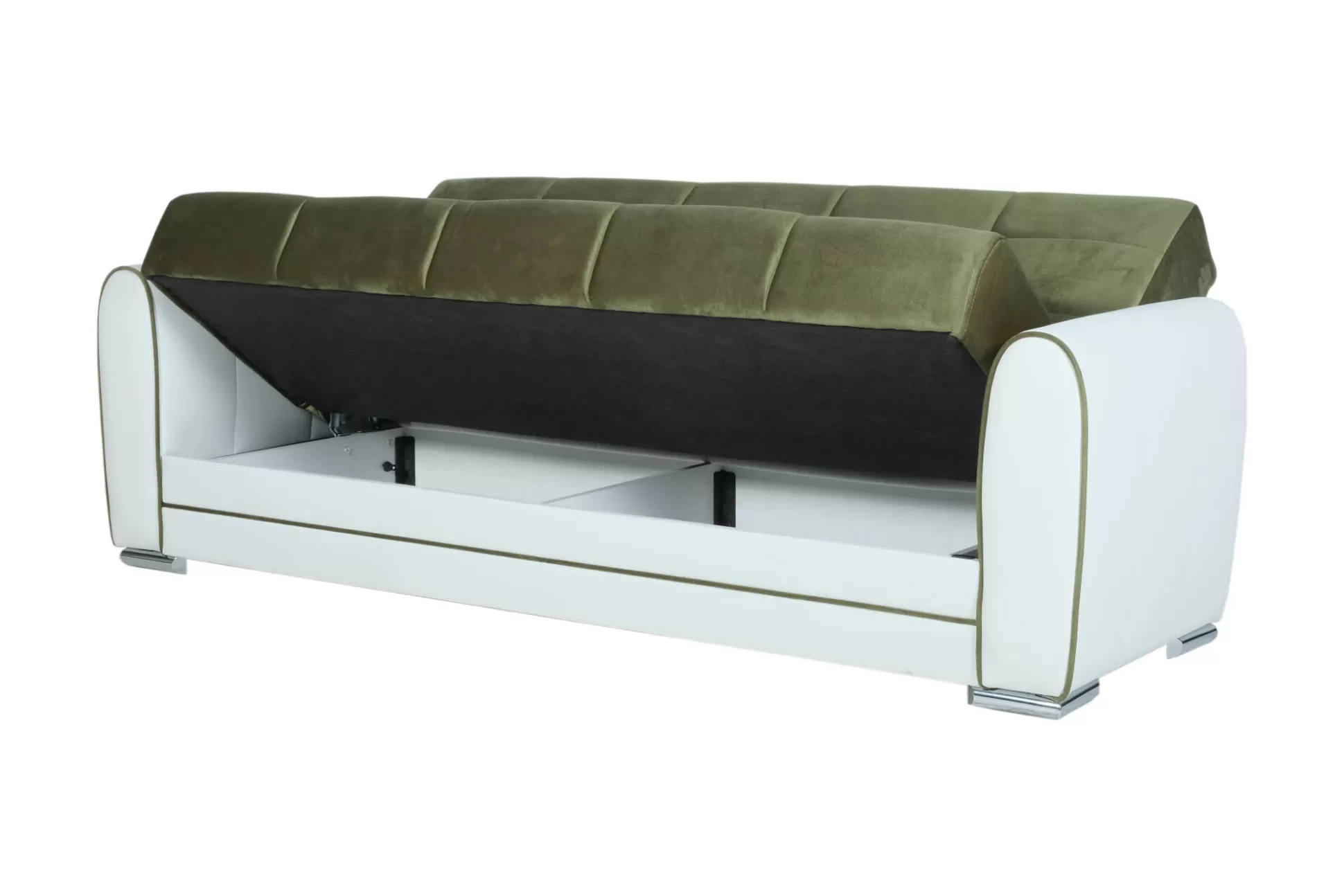 Dmora Divani Letto 3 Posti<Divano letto 3 posti Dgirou, 220x84h91 cm, Bianco e Grigio Scuro