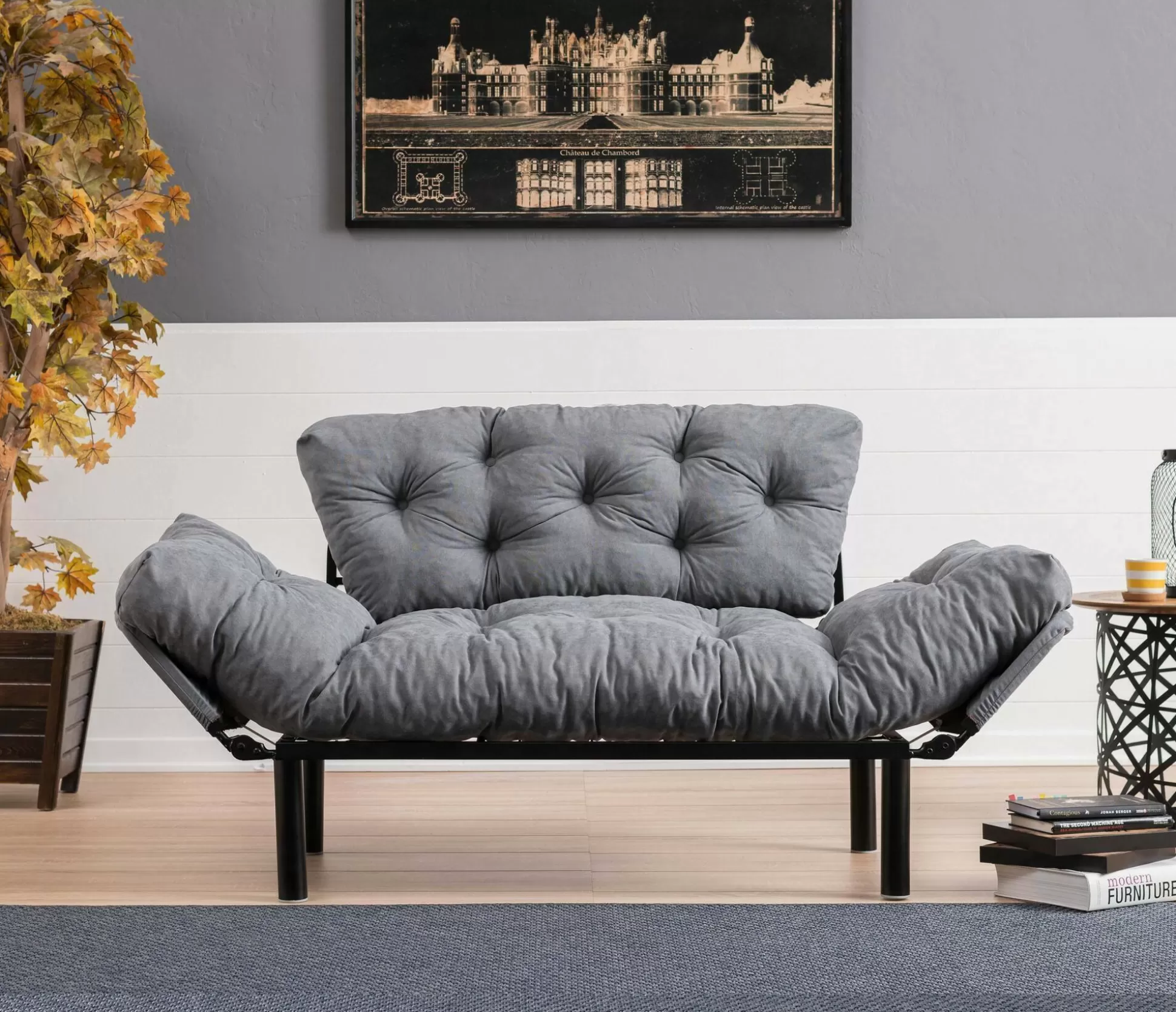 Dmora Divani Letto 2 Posti<Divano letto 2 posti Guchol, 155x70 h85 cm,