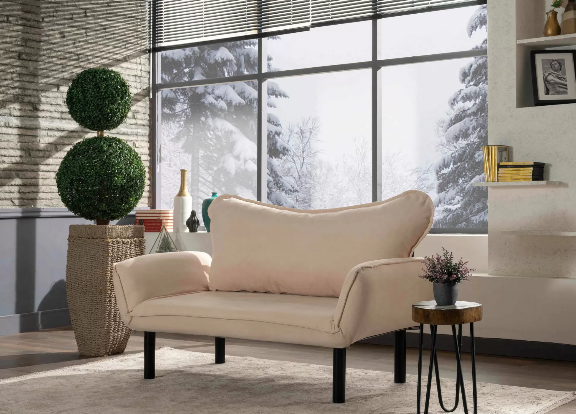 Dmora Divani Letto 2 Posti<Divano letto 2 posti Hone, 140x65 h70 cm,